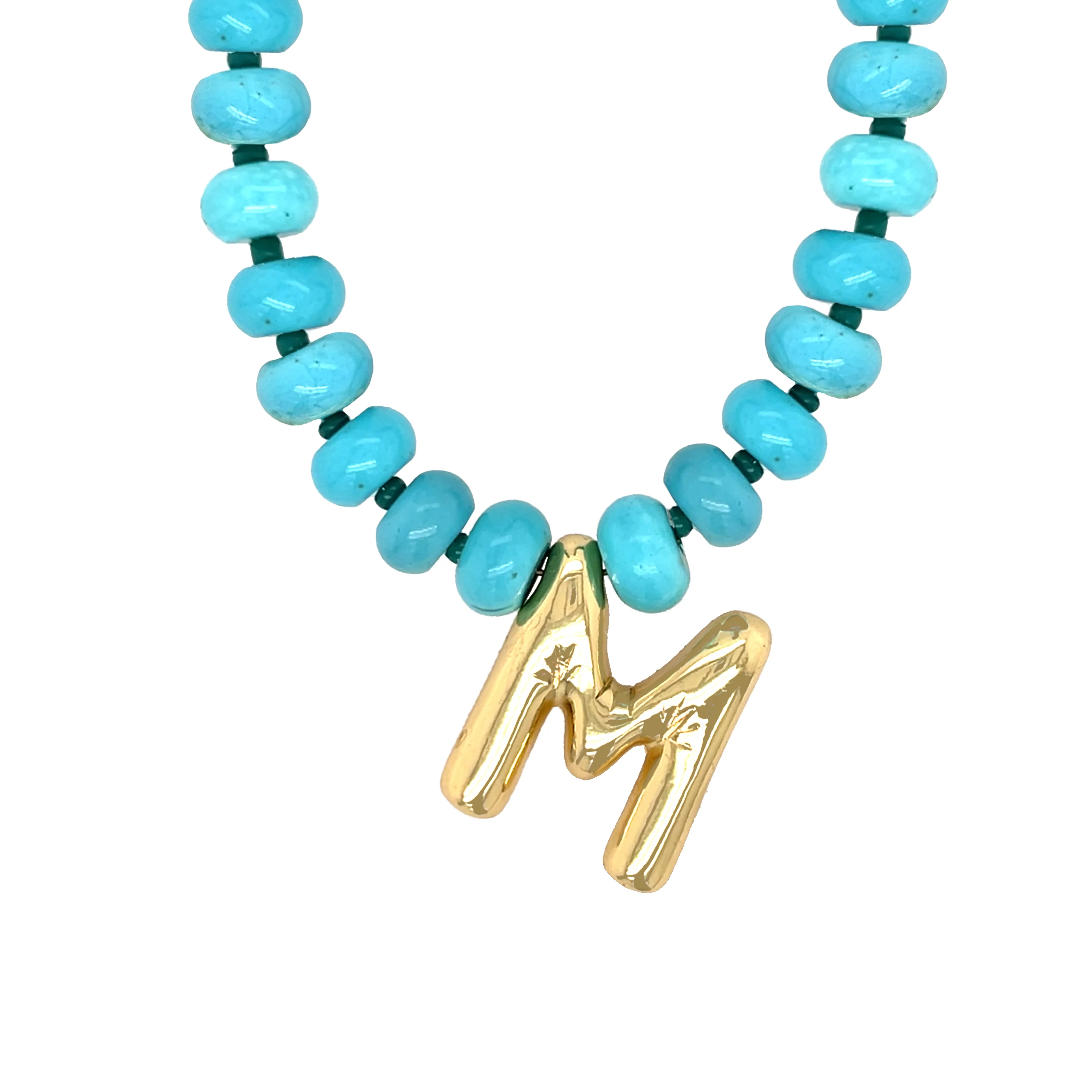 Initial Turquoise Necklace - Image 9