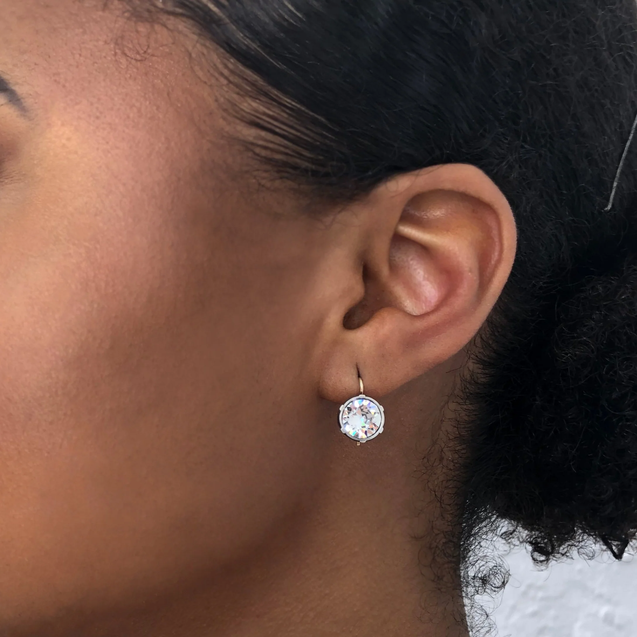 Large Antique Drop Earrings - Image 2