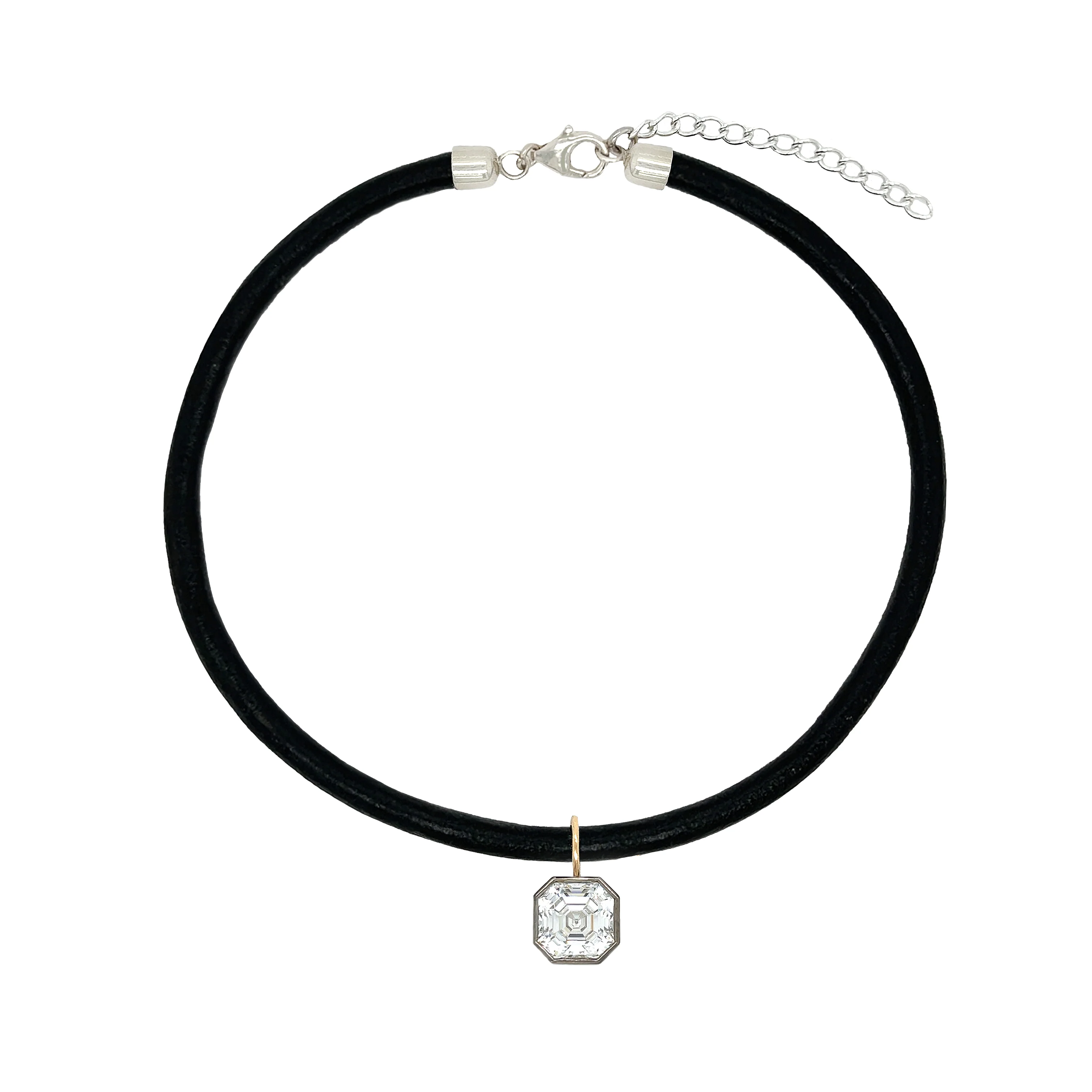 Leather Cord Choker Necklace
