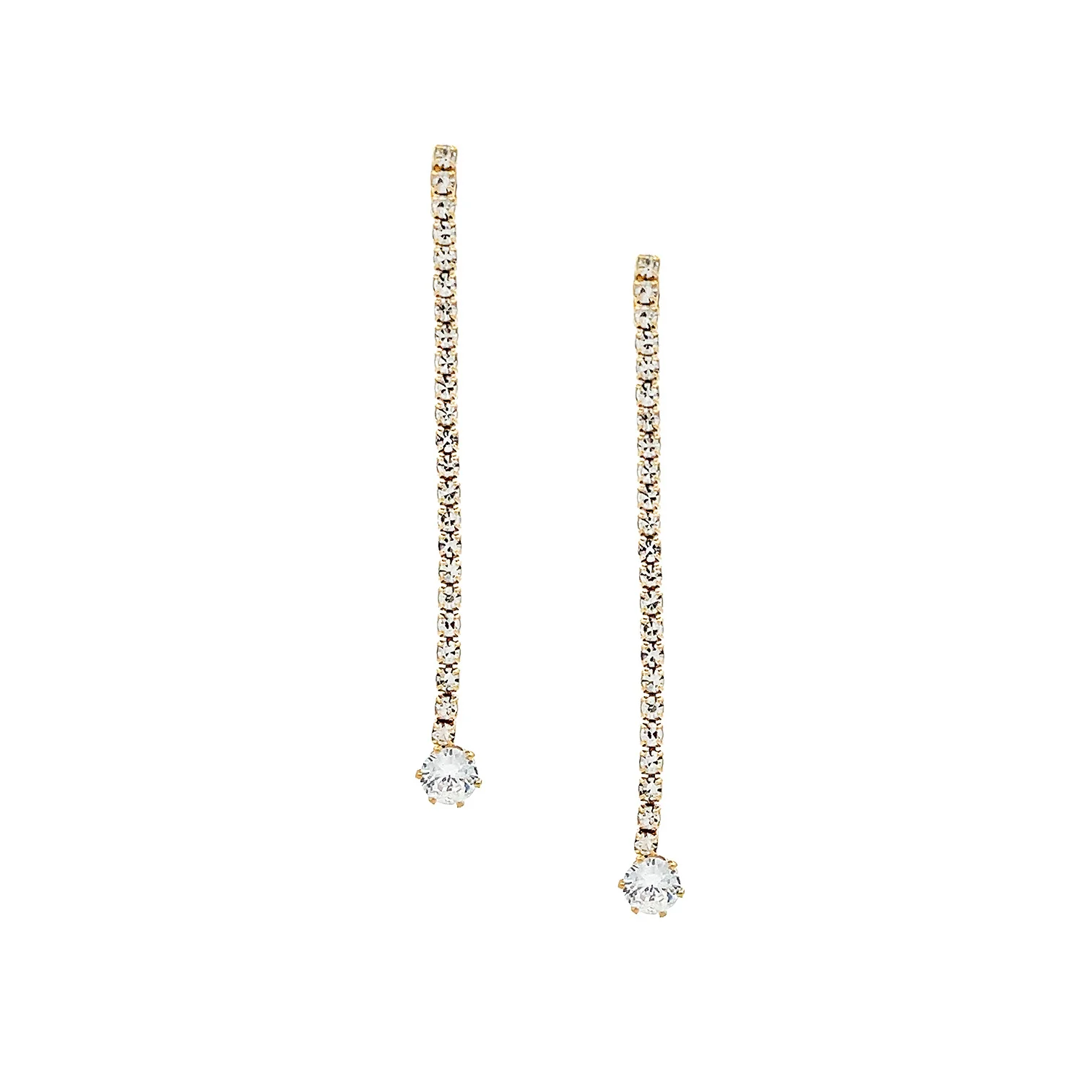 Linear Drop Strand Earrings