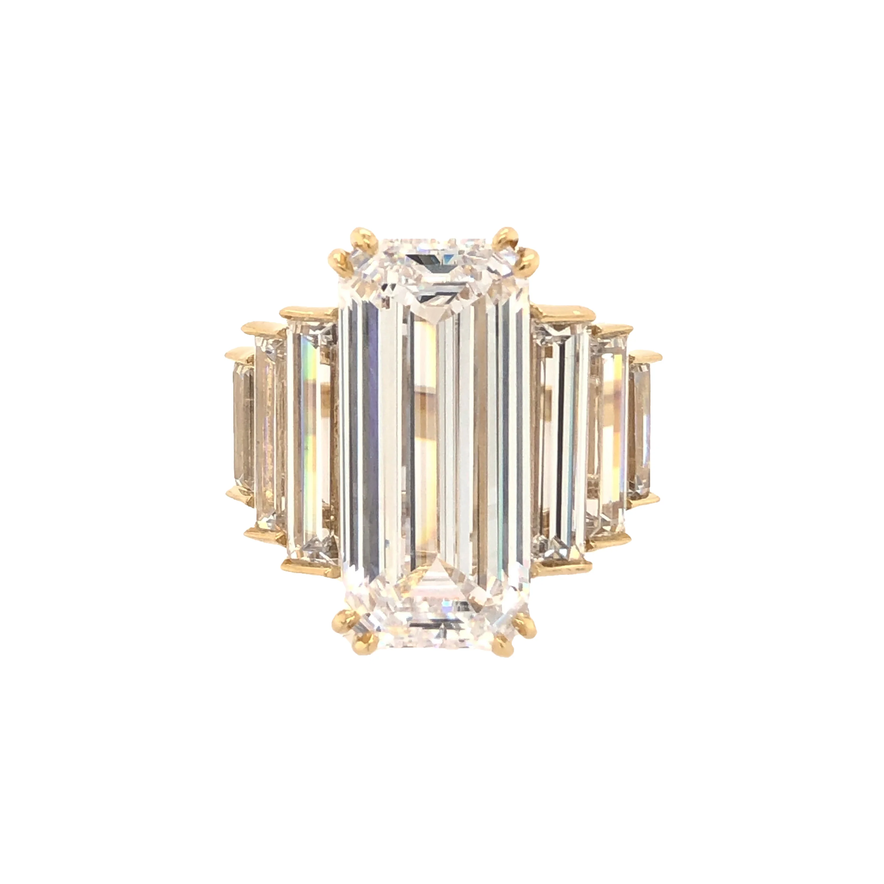Long Emerald Cut Ring