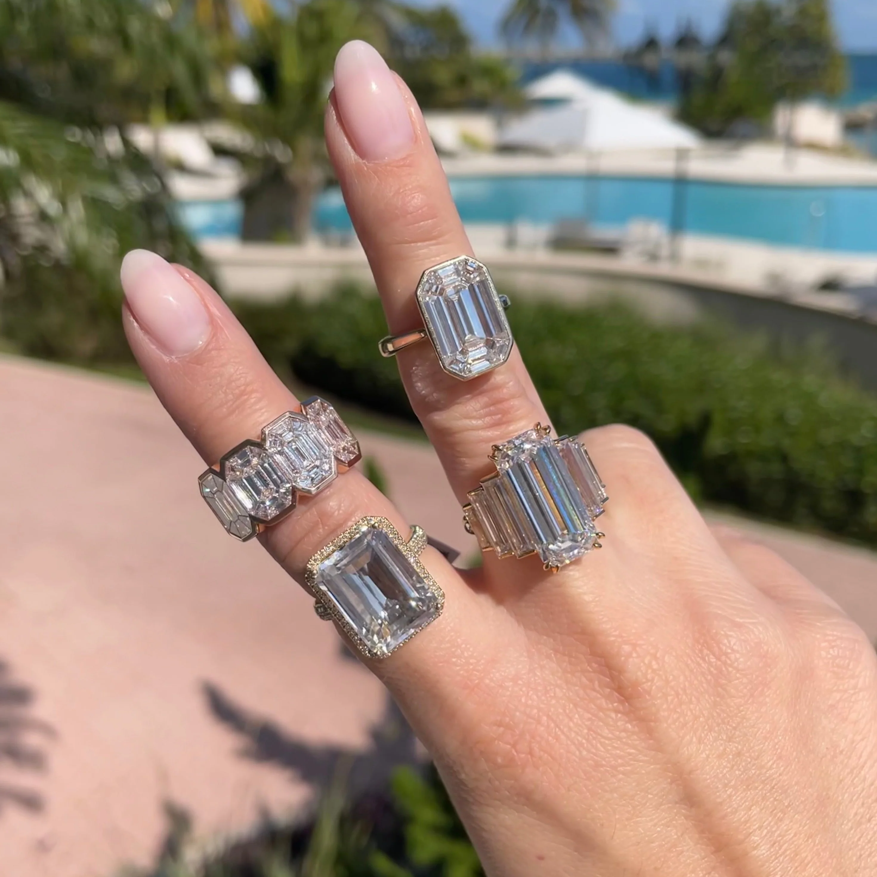 Long Emerald Cut Ring - Image 2
