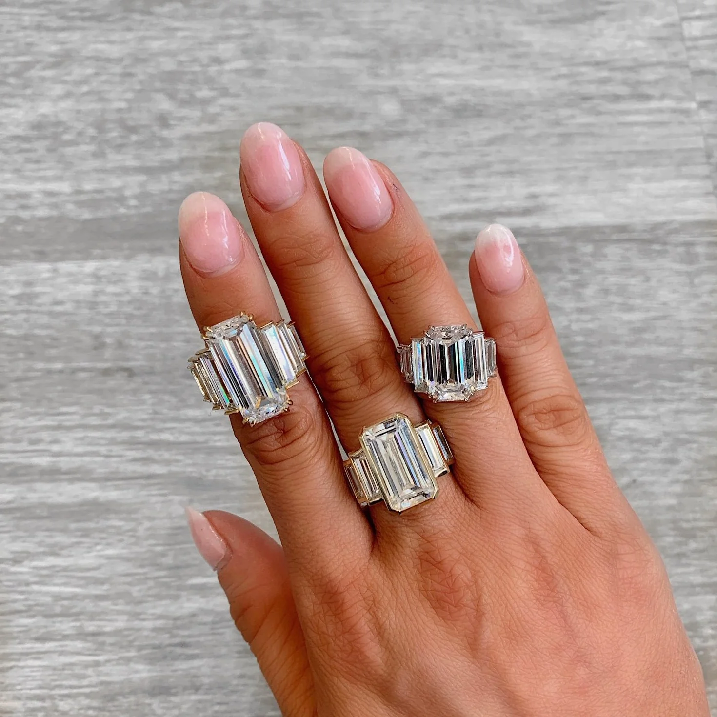 Long Emerald Cut Ring - Image 4
