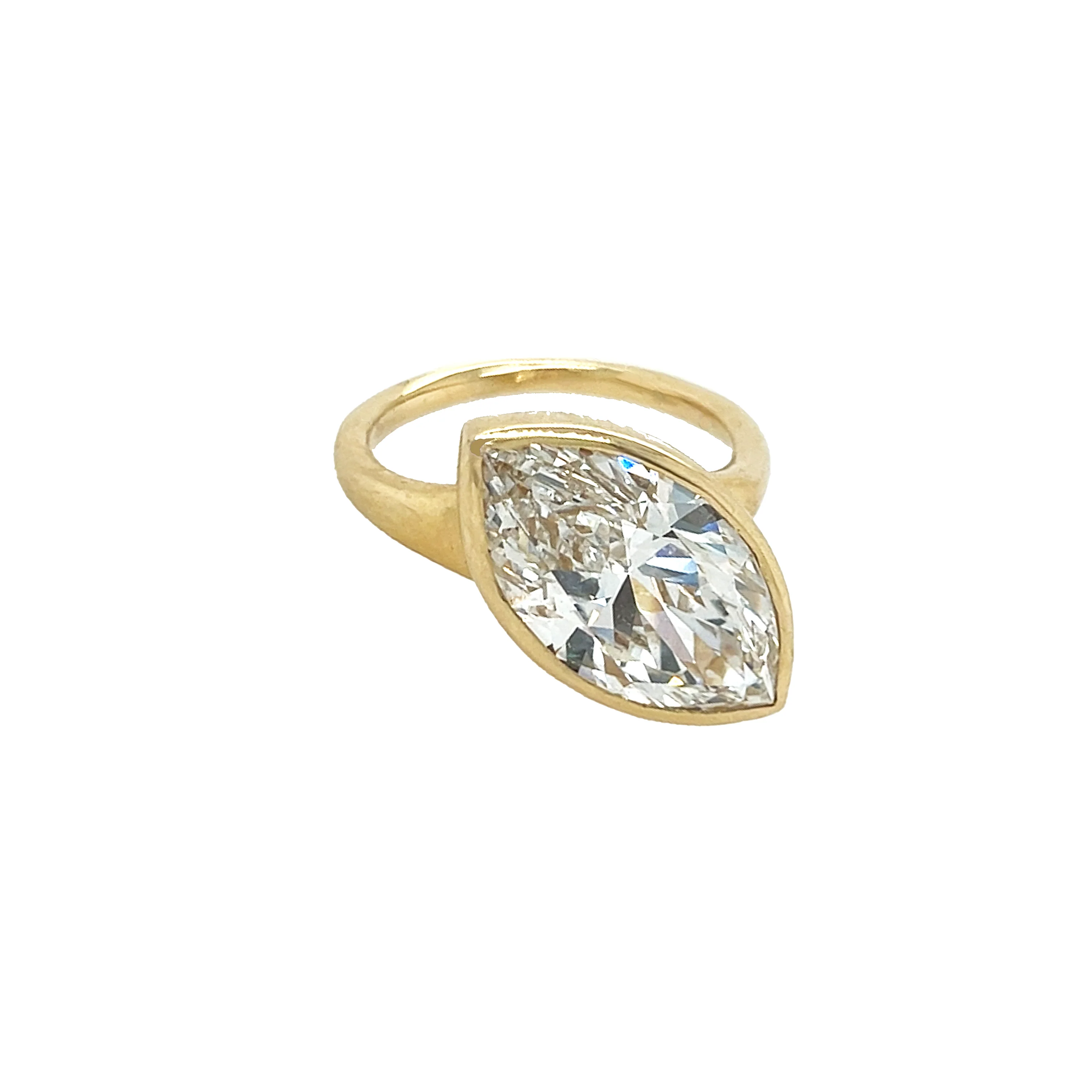 Marquise Lab Diamond Ring - Image 3