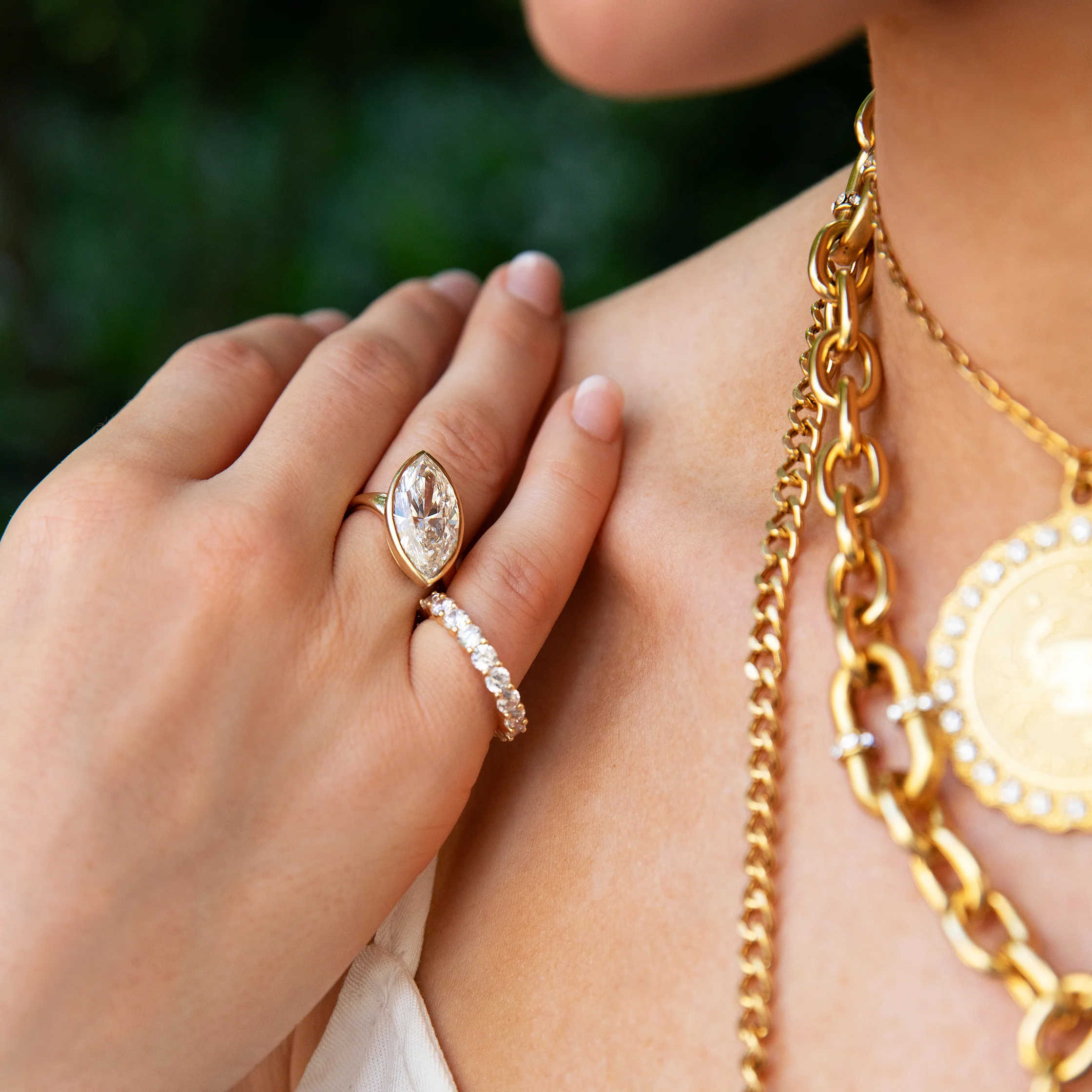 Marquise Lab Diamond Ring - Image 4