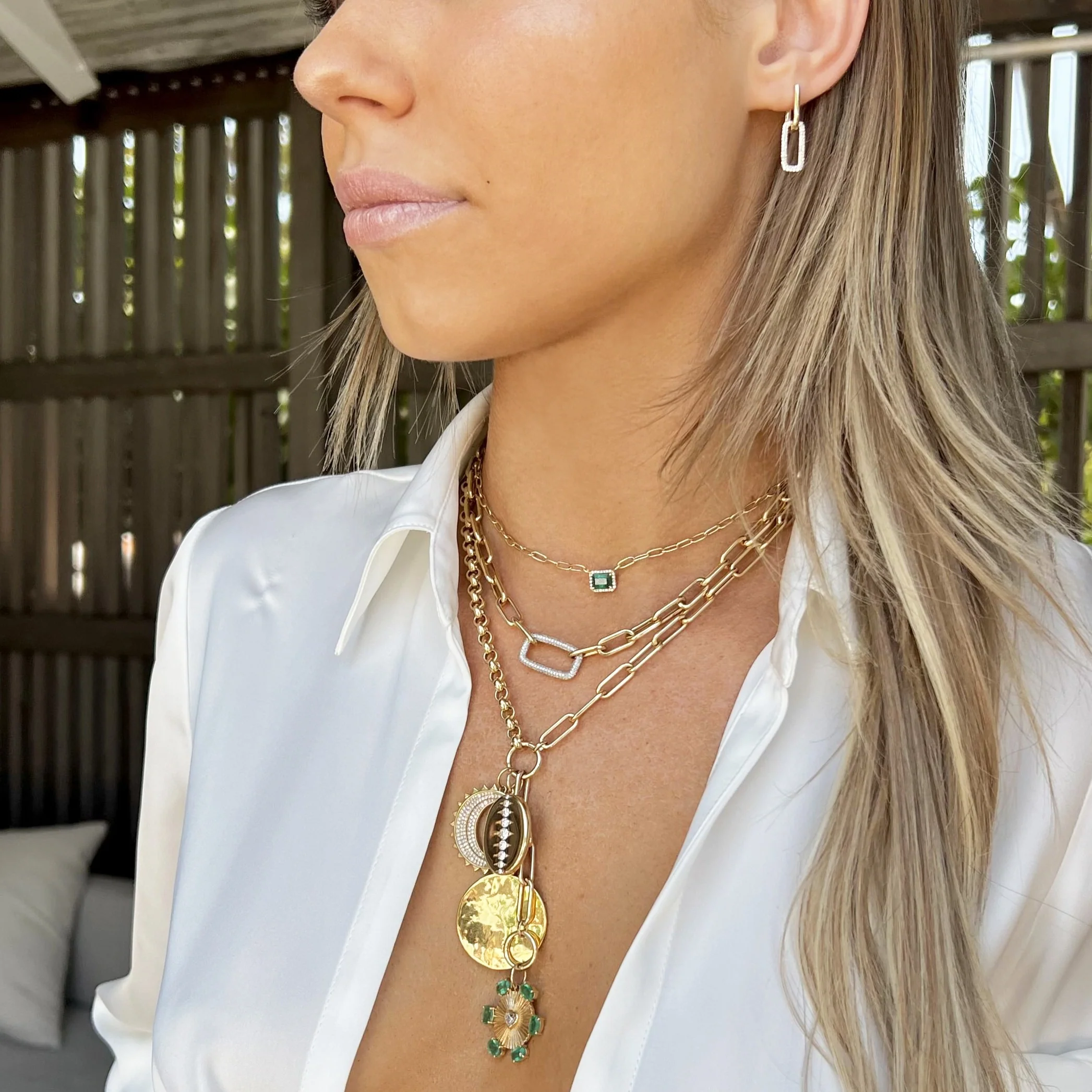 14K Mixed Link Necklace - Image 4