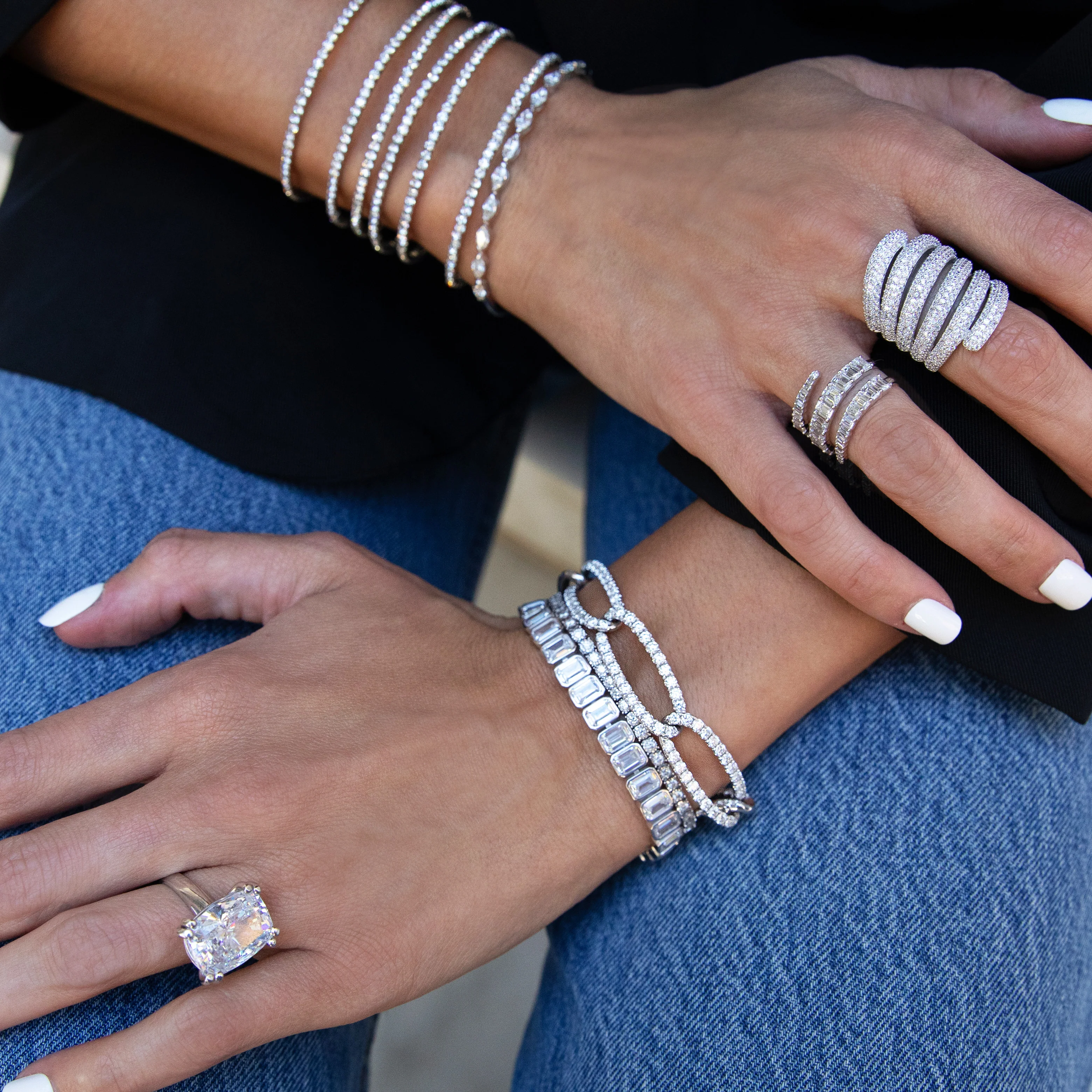 Multi-Row Cuff Bracelet - Image 2
