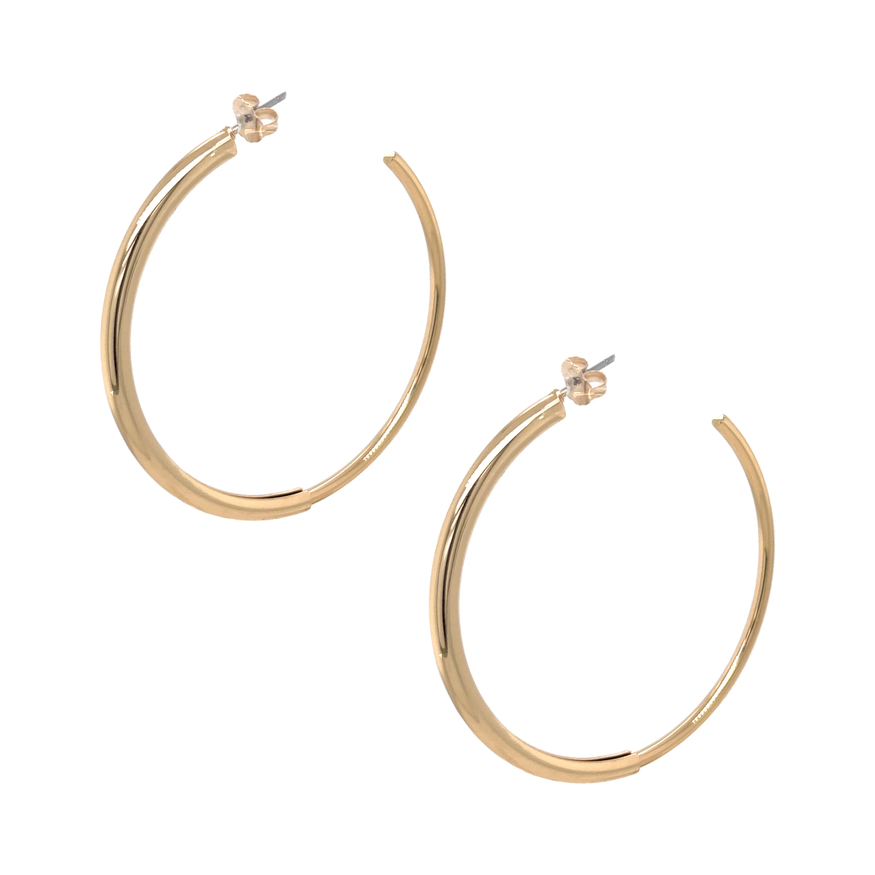 Double Width Hoop Earrings