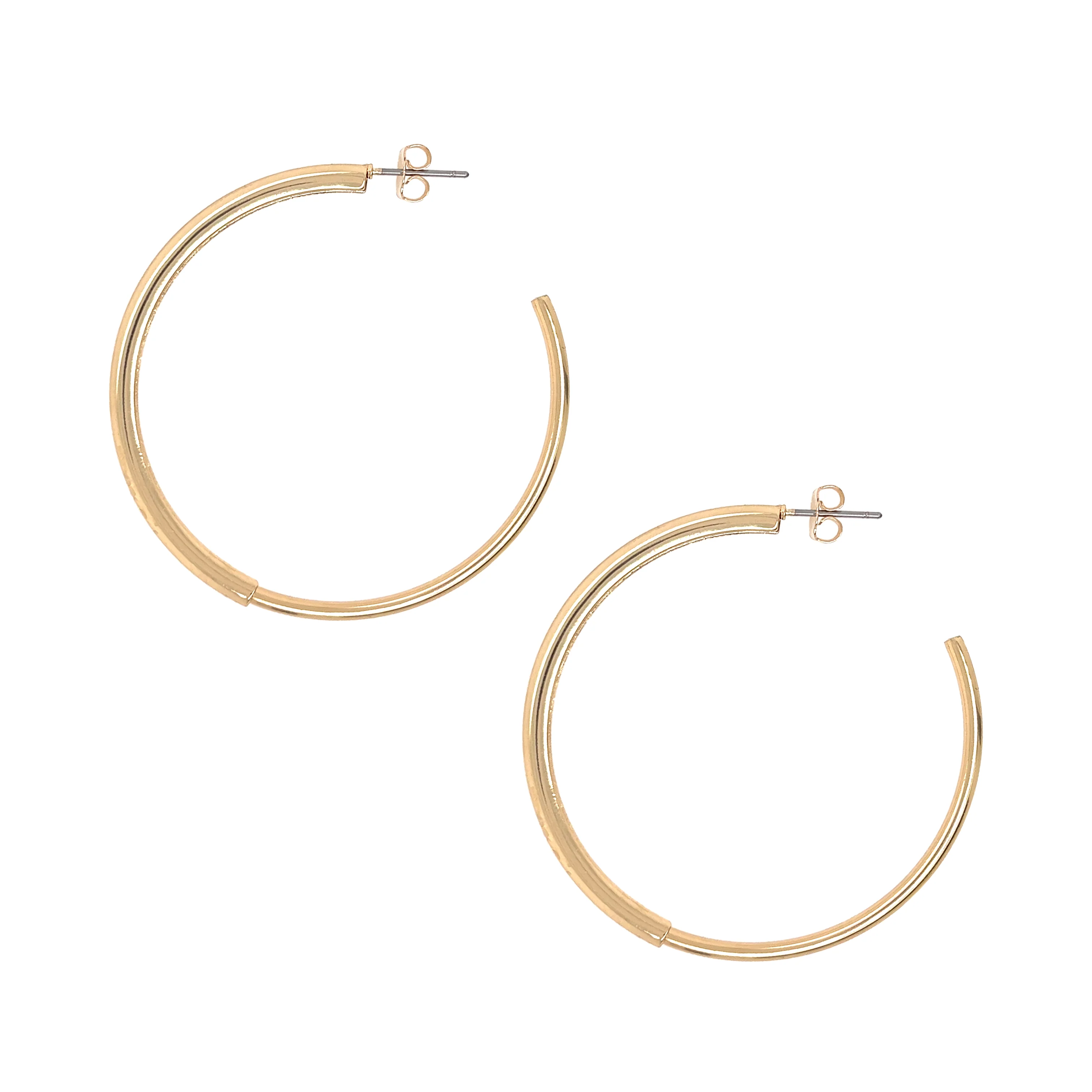 Double Width Hoop Earrings - Image 3