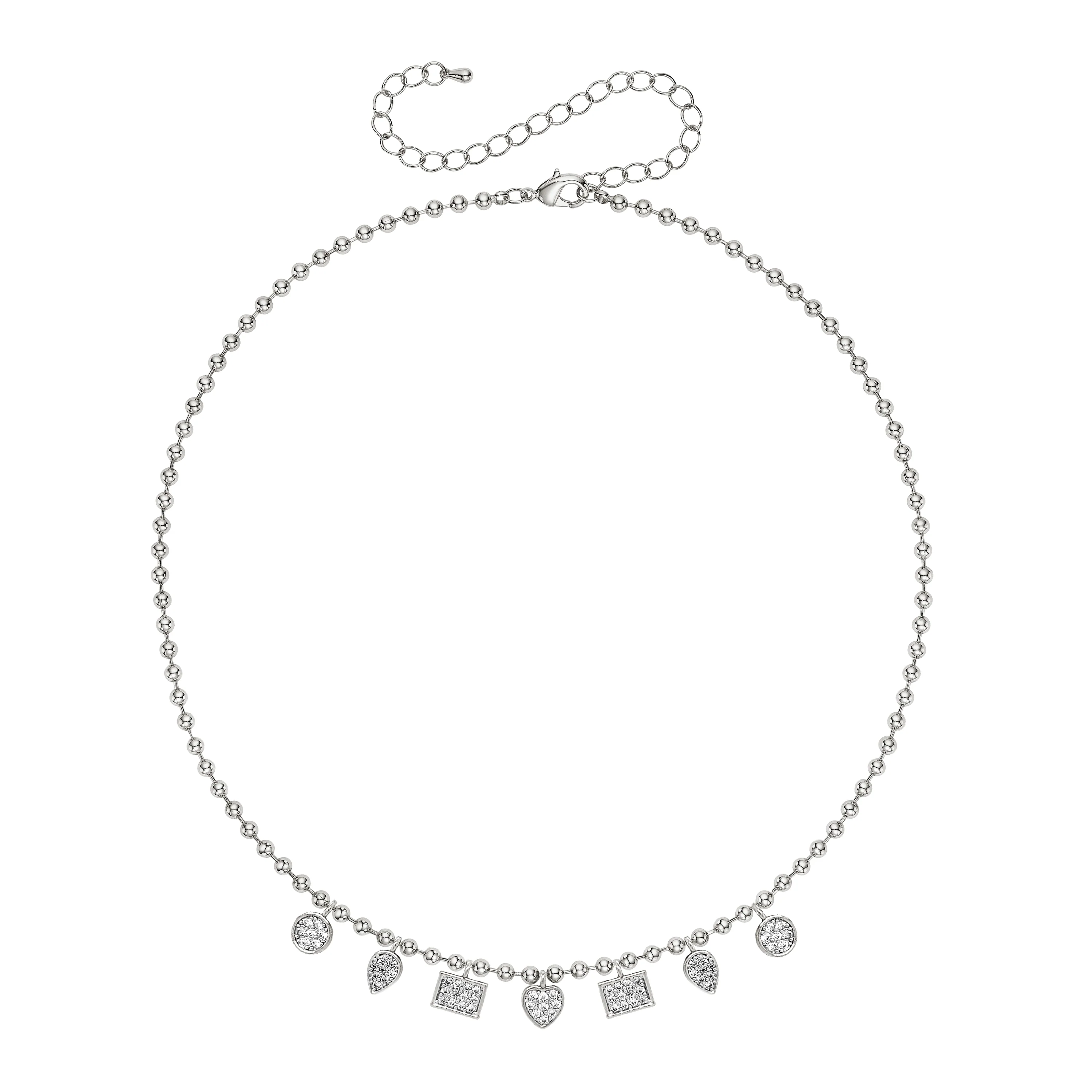 Pave Charm Ball Chain Necklace - Image 3