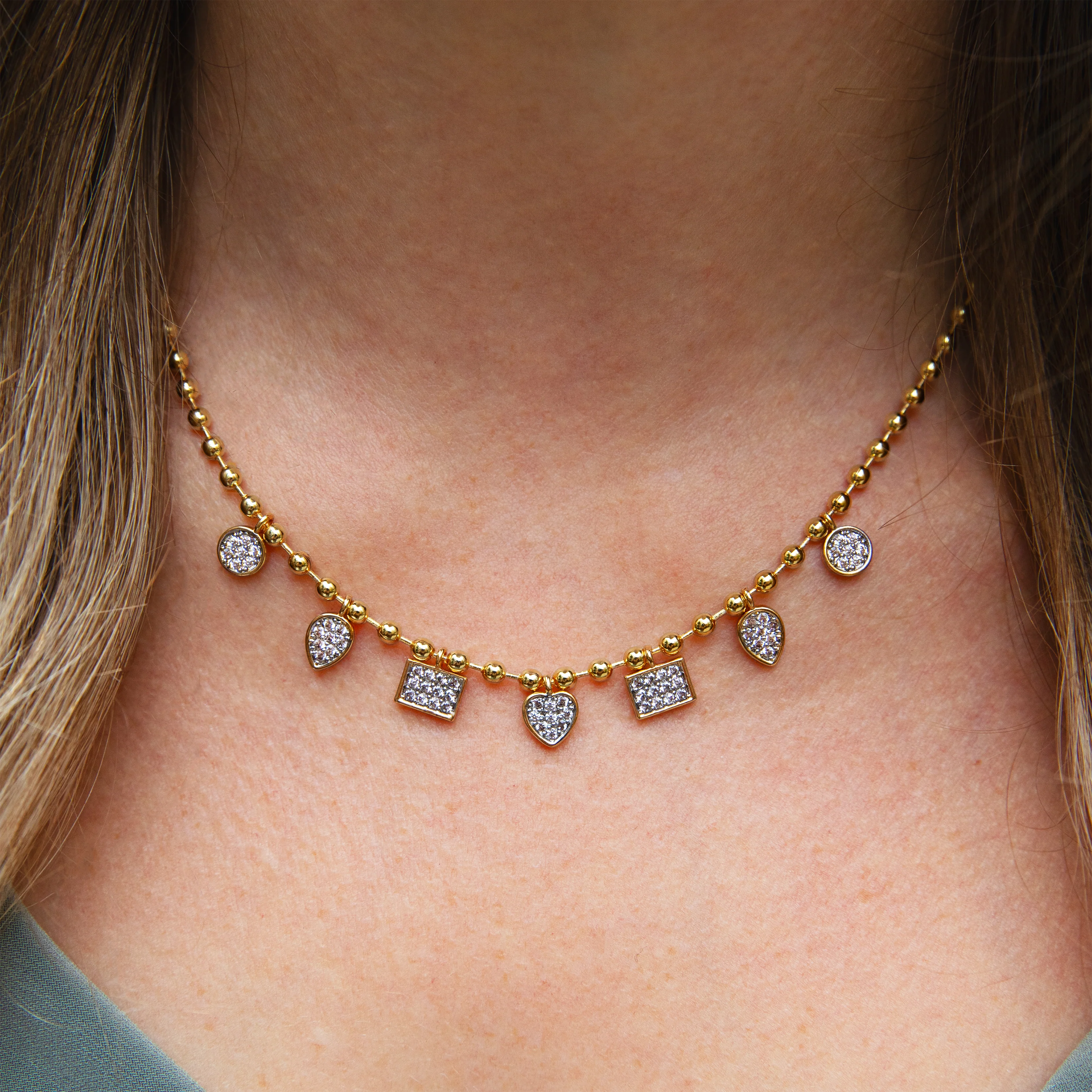 Charm Ball Chain Necklace - Image 2
