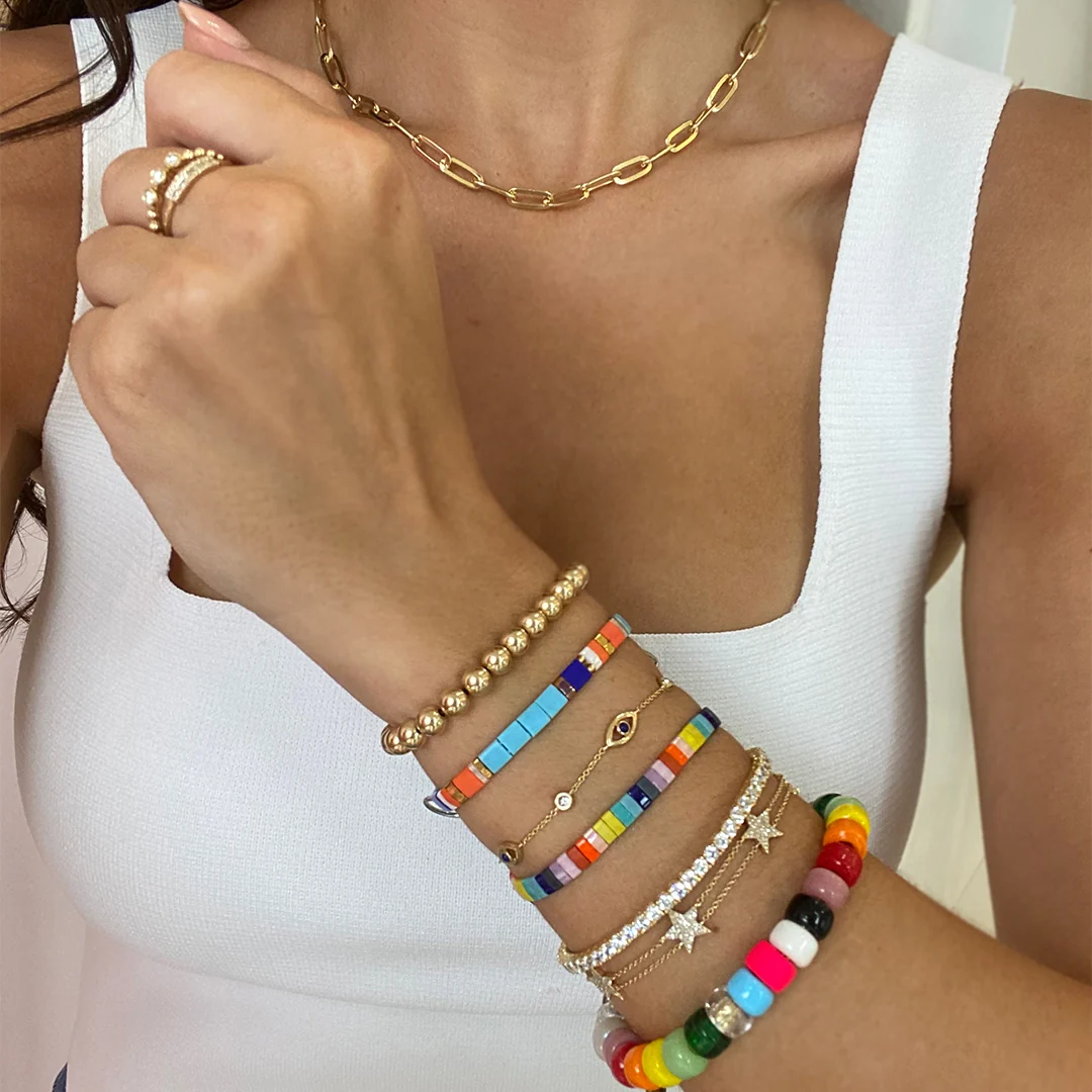 Pave Tennis Bangle Bracelet - Image 2