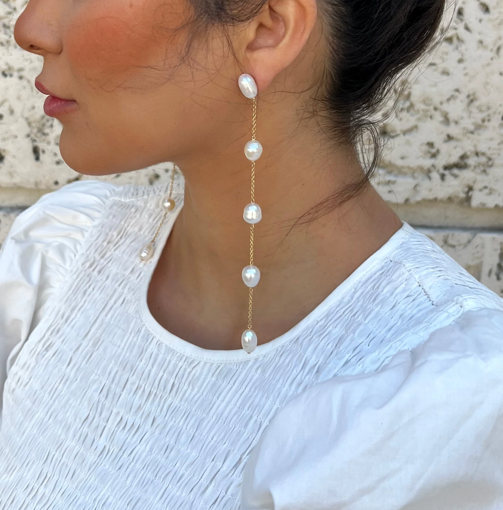 Pearl Station Earrings - Image 2