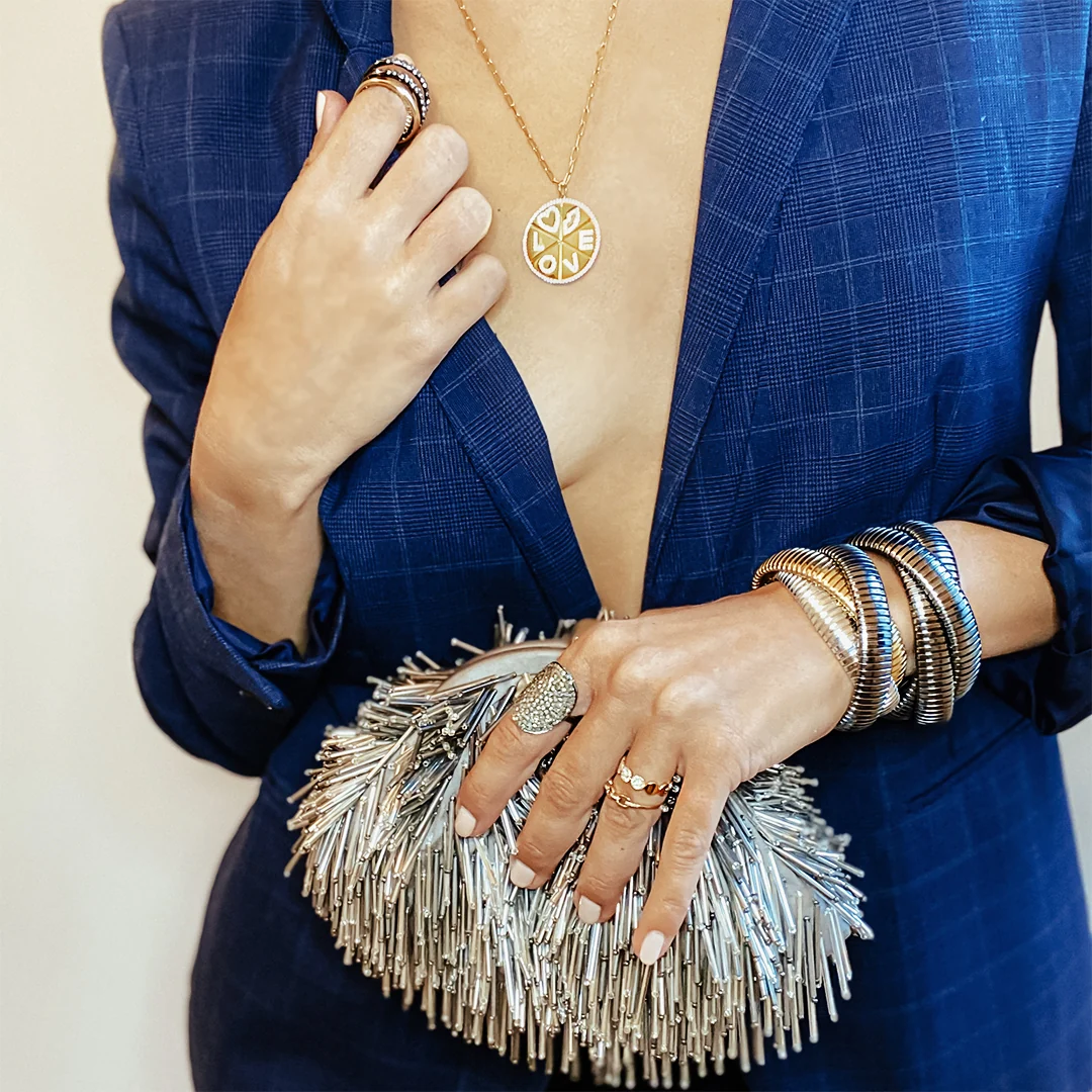 Pewter Fringe Clutch - Image 3