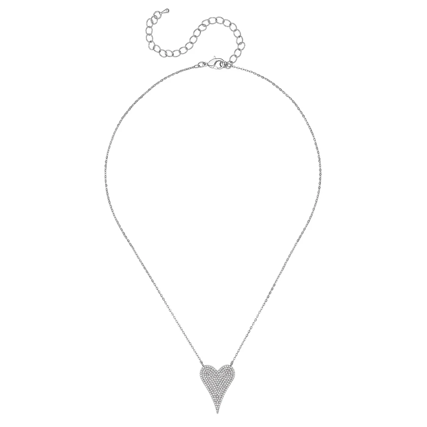 Blue & Clear Reversible Heart Necklace - Image 8