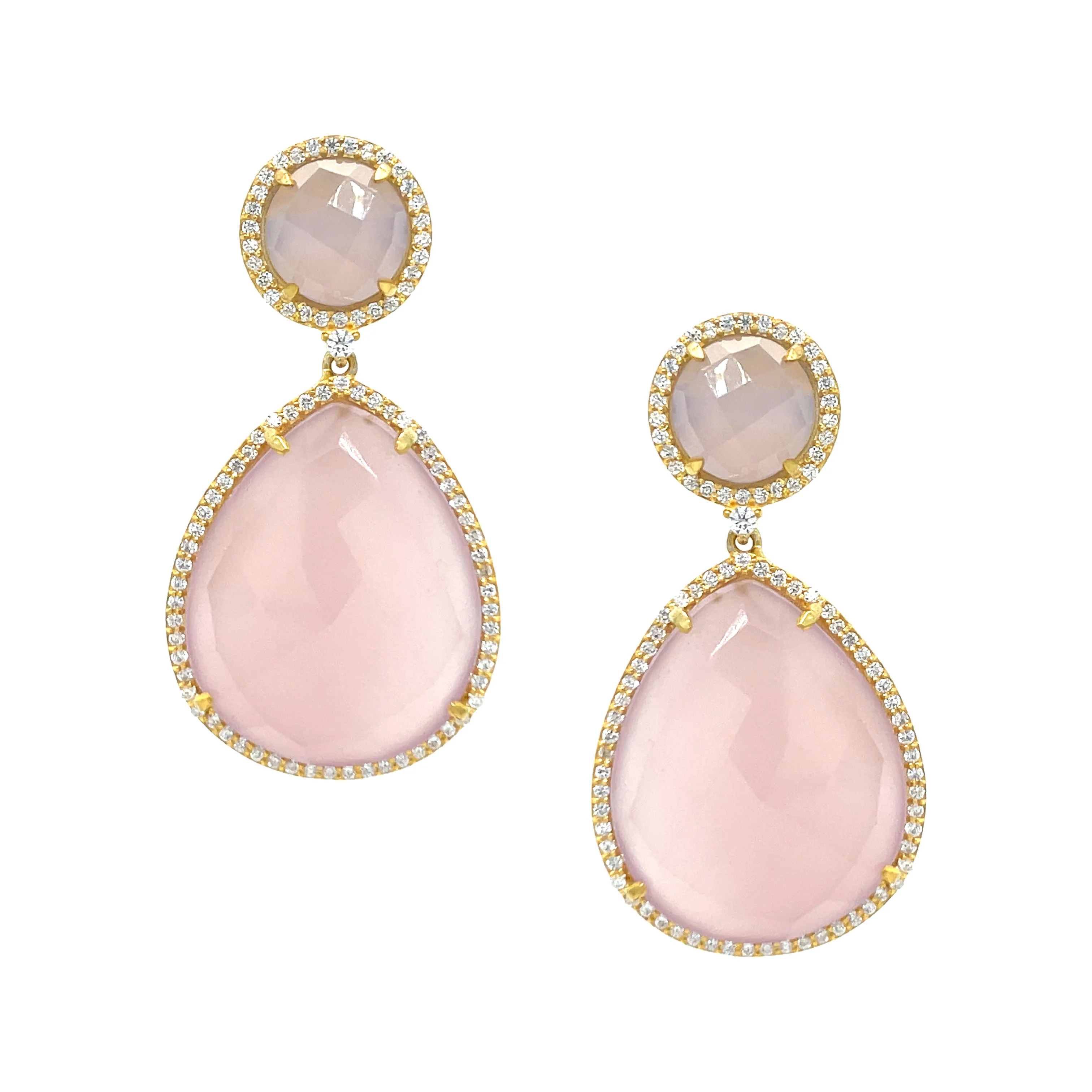 Pink Teardrop Earrings