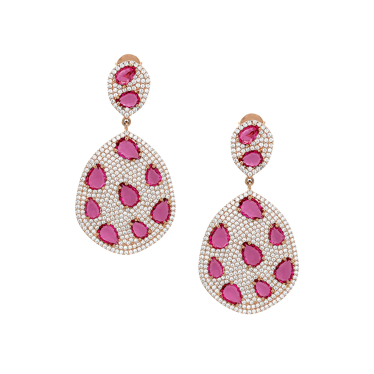 Pink & White Galaxy Earrings