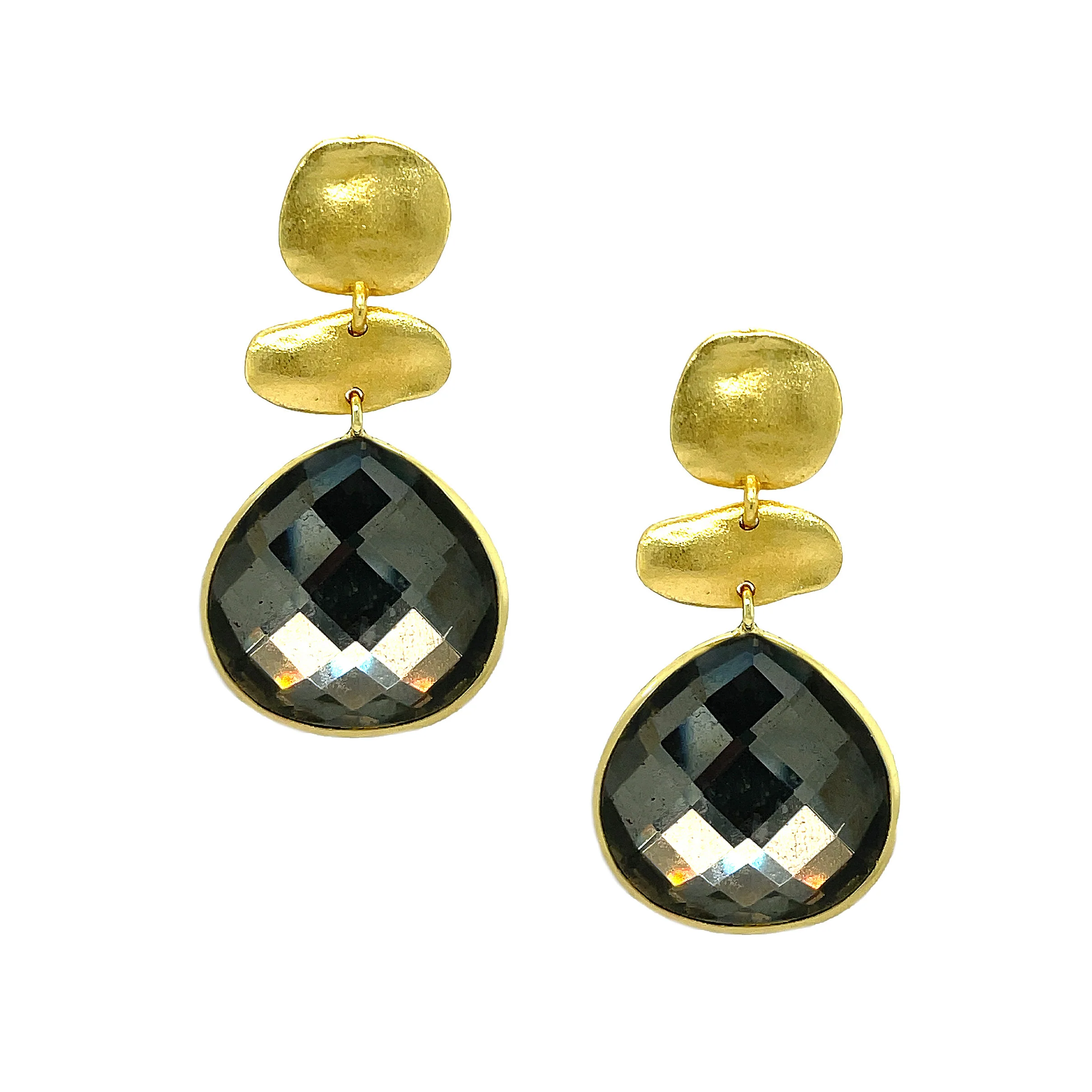 Pyrite Drop Earrings