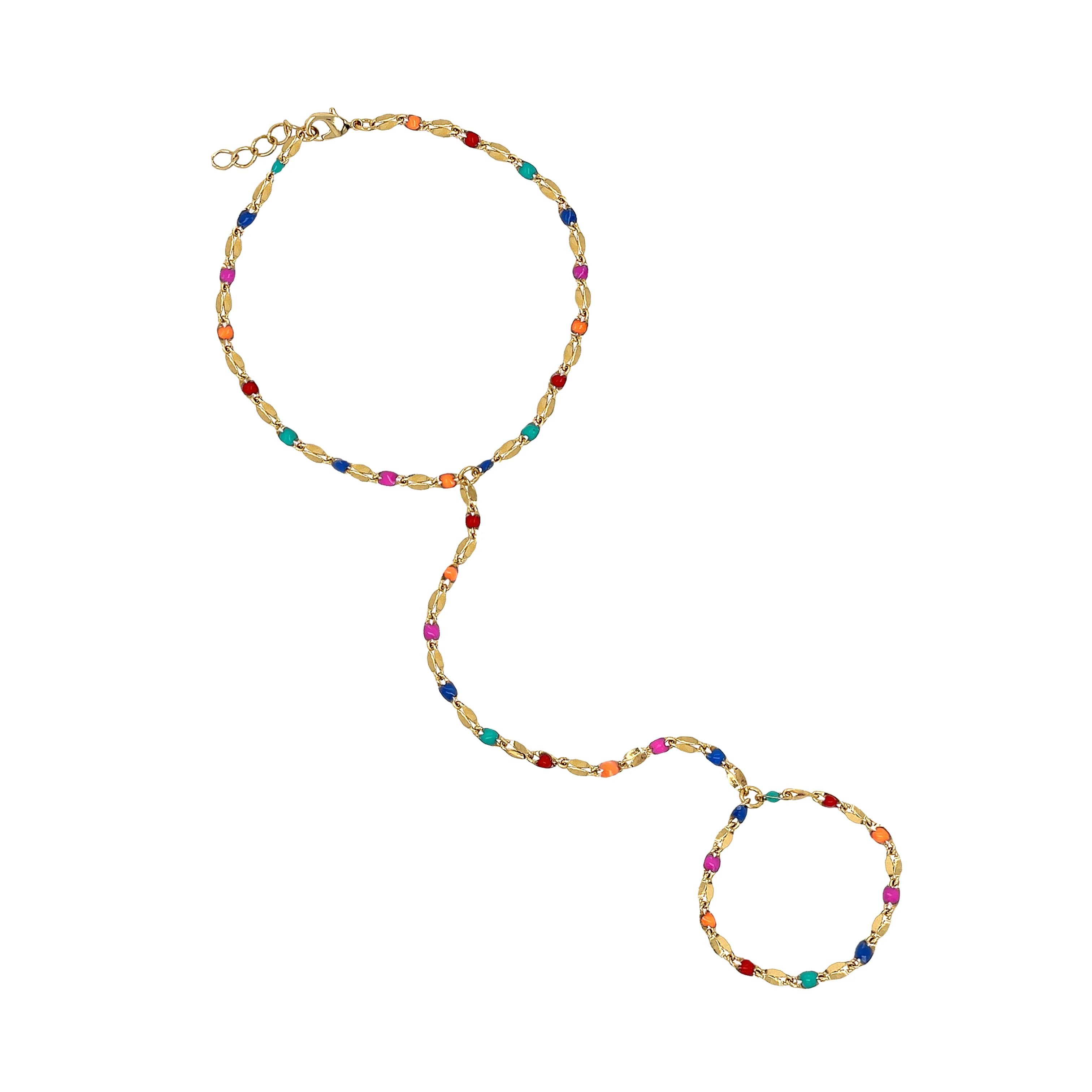 Rainbow Hand Chain Bracelet
