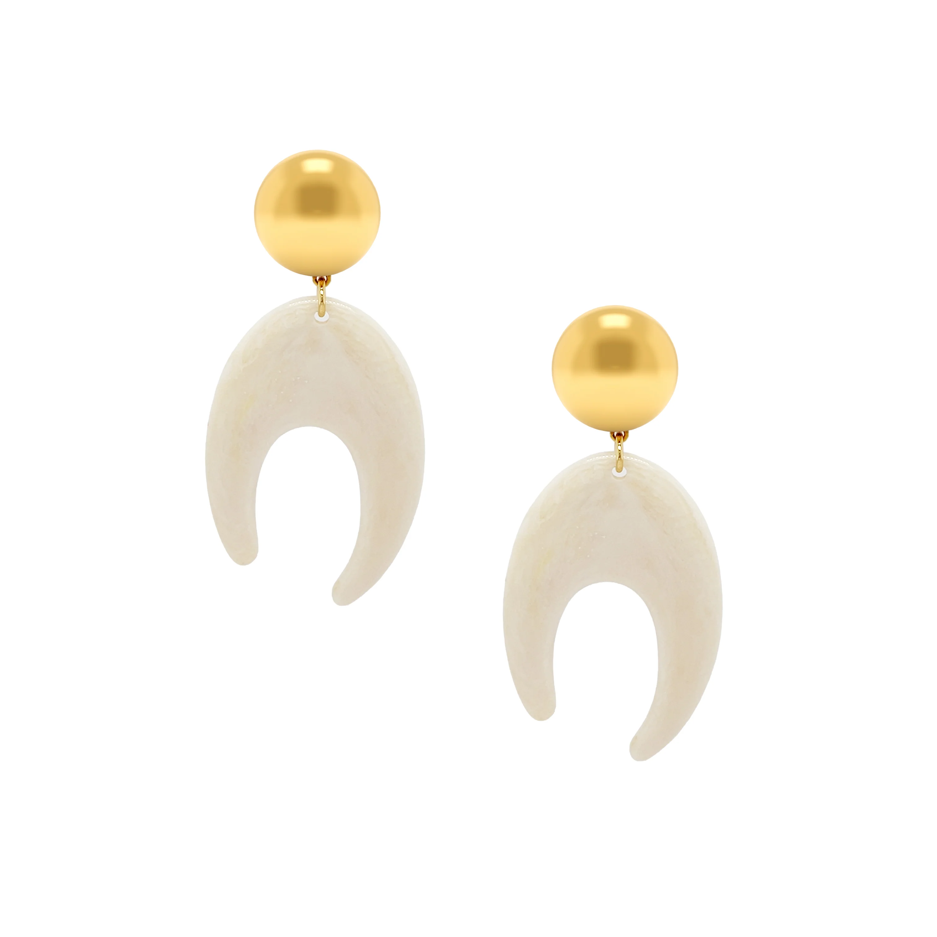 Curve Drop Clip On Earrings
