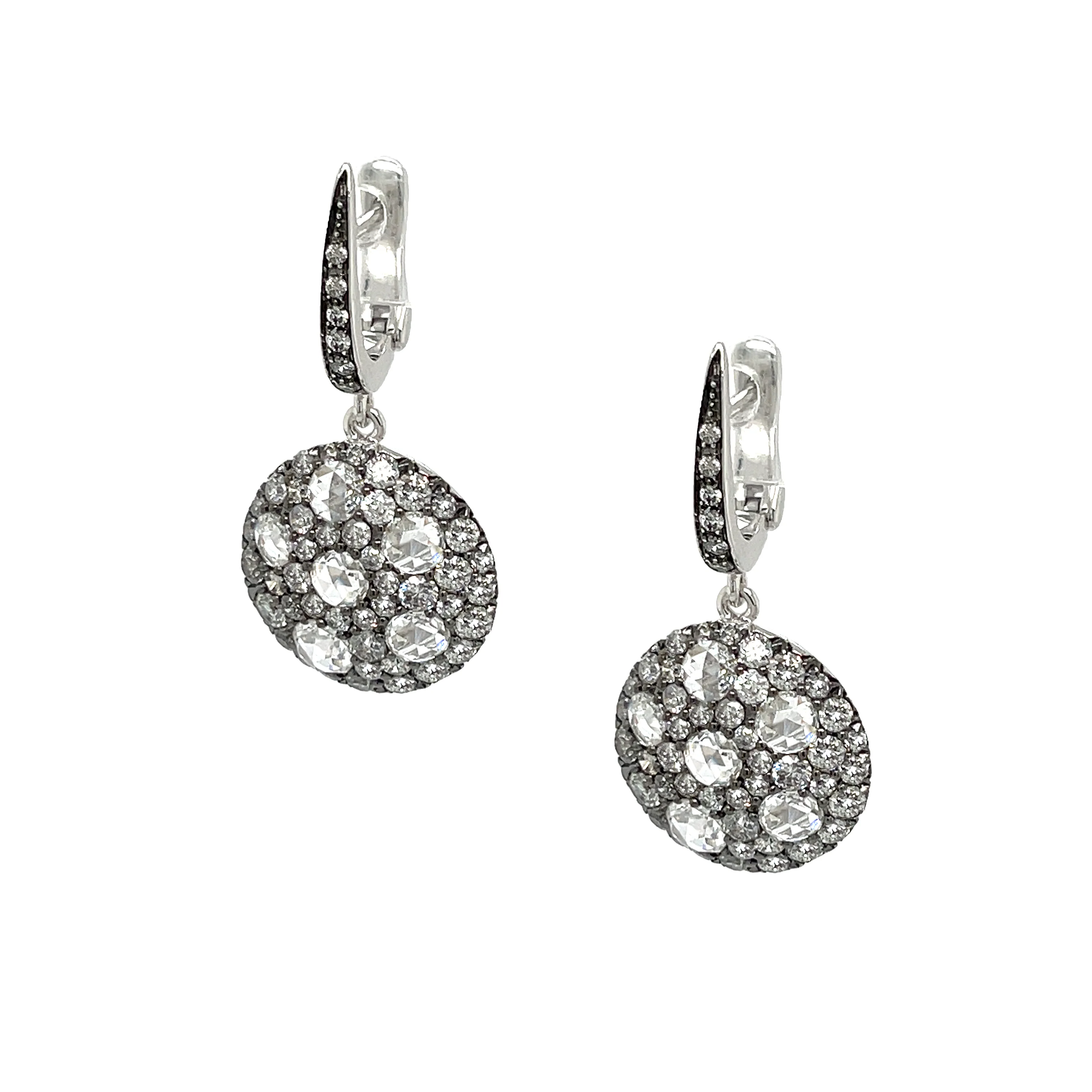SALE Diamond Disc Earrings