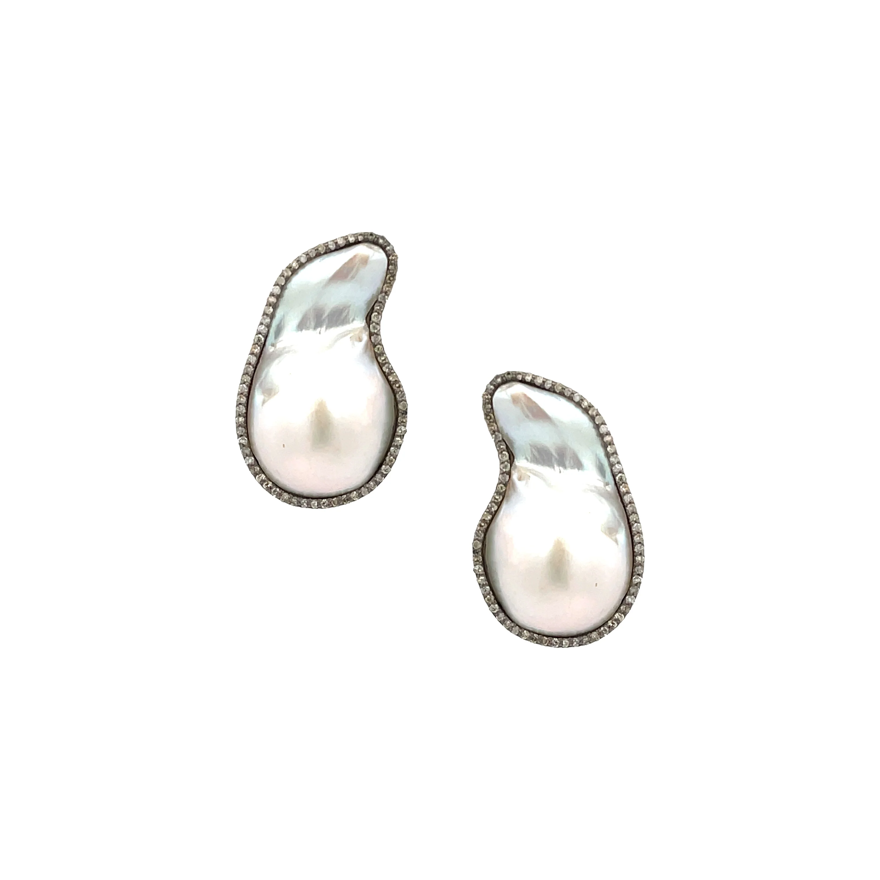 Pearl & Diamond Earrings