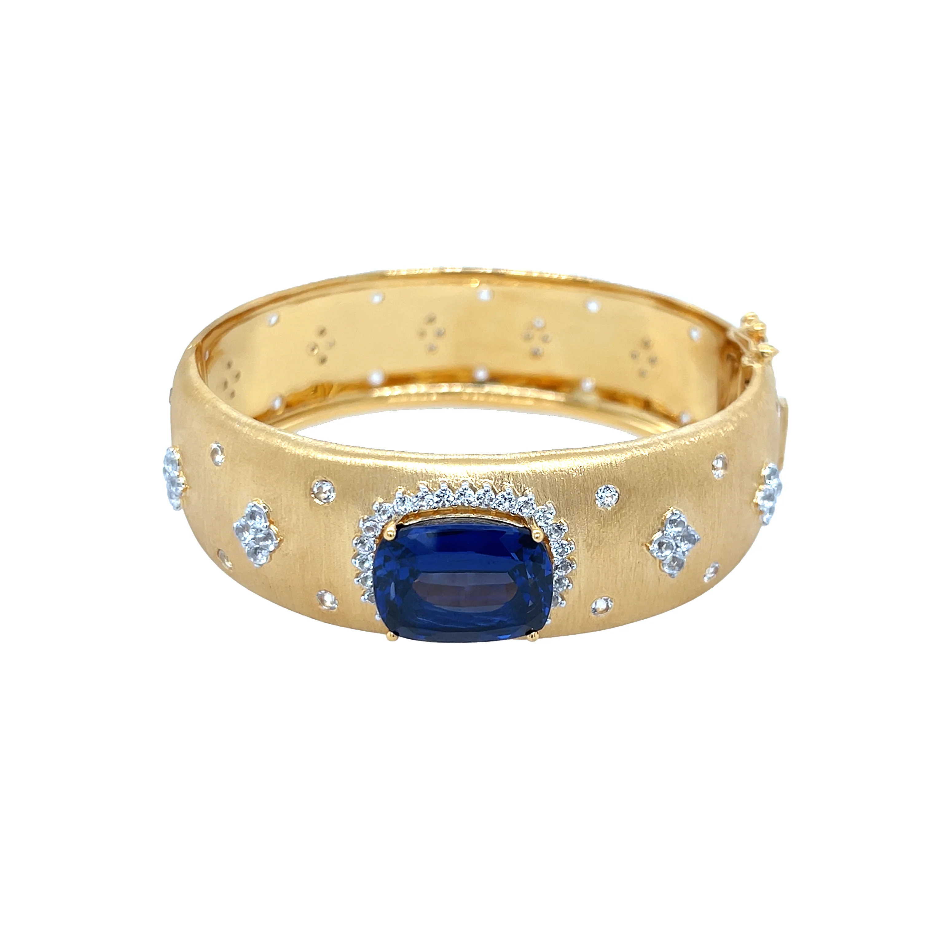 SALE Sapphire & Topaz Bangle Bracelet
