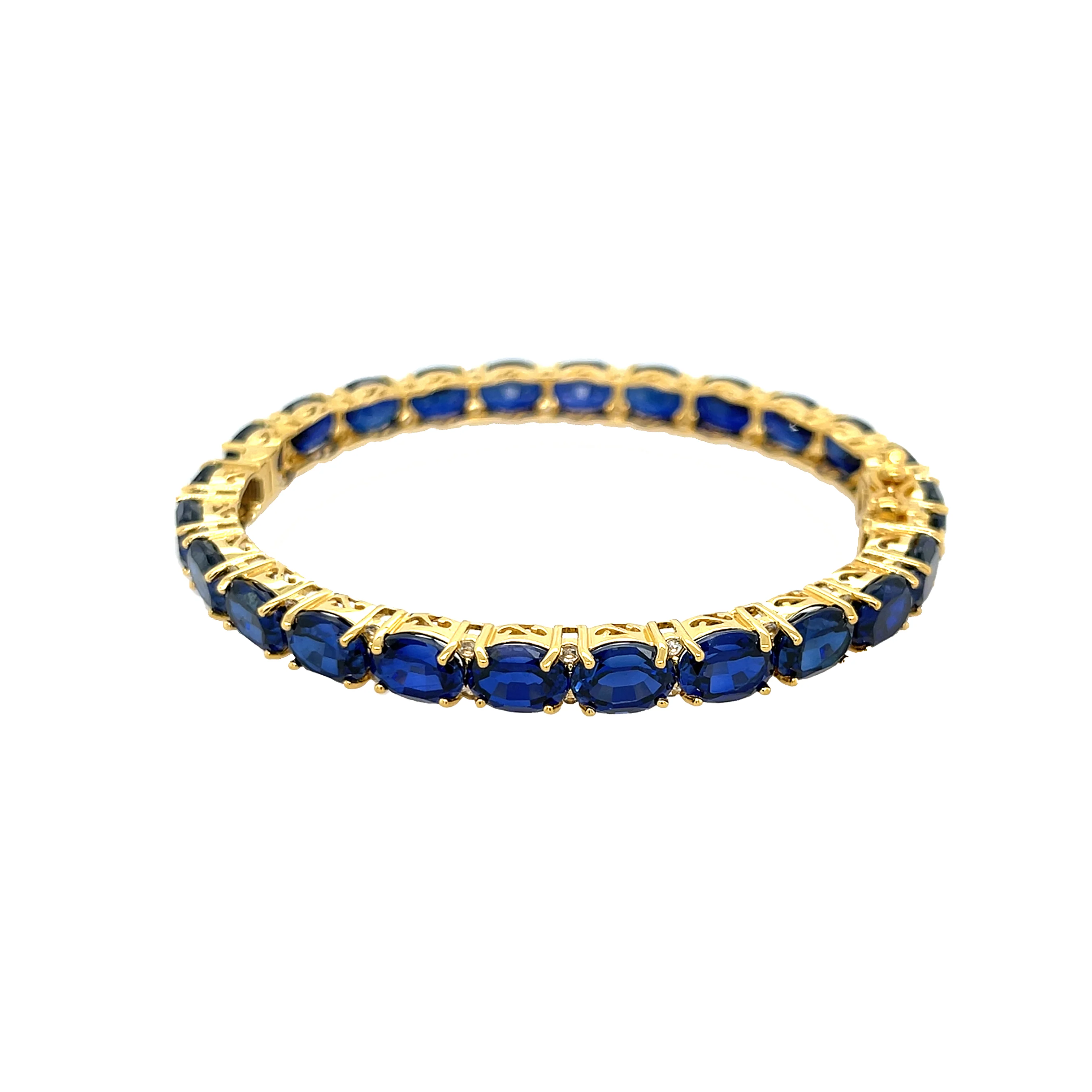SALE Sapphire & Topaz Tennis Bracelet