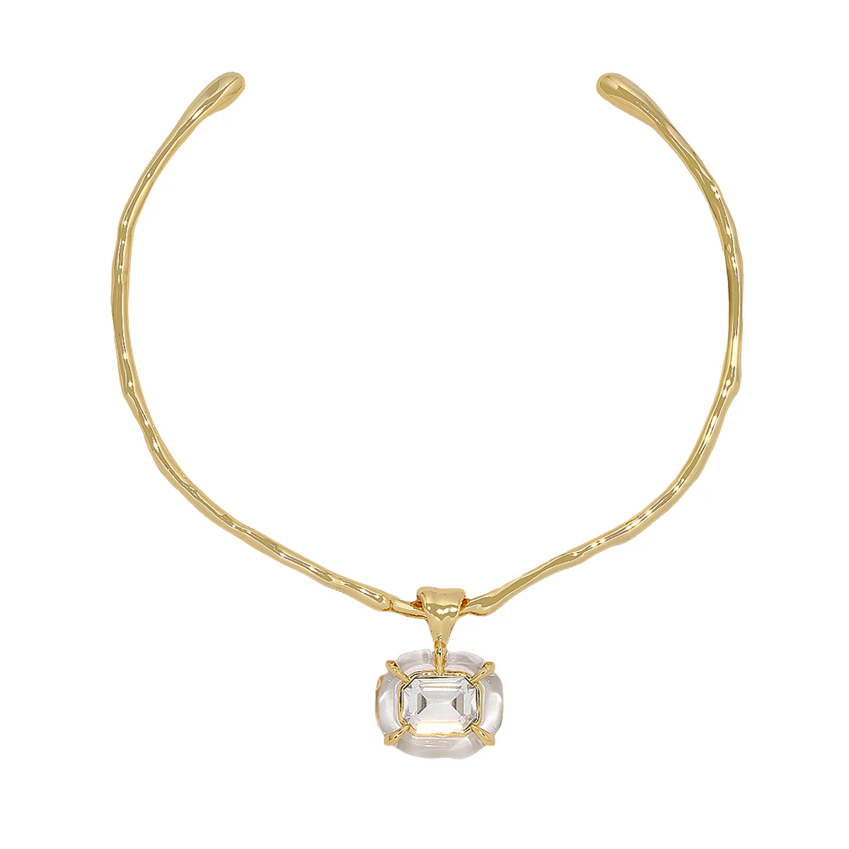 Sculpted Charm Choker Necklace