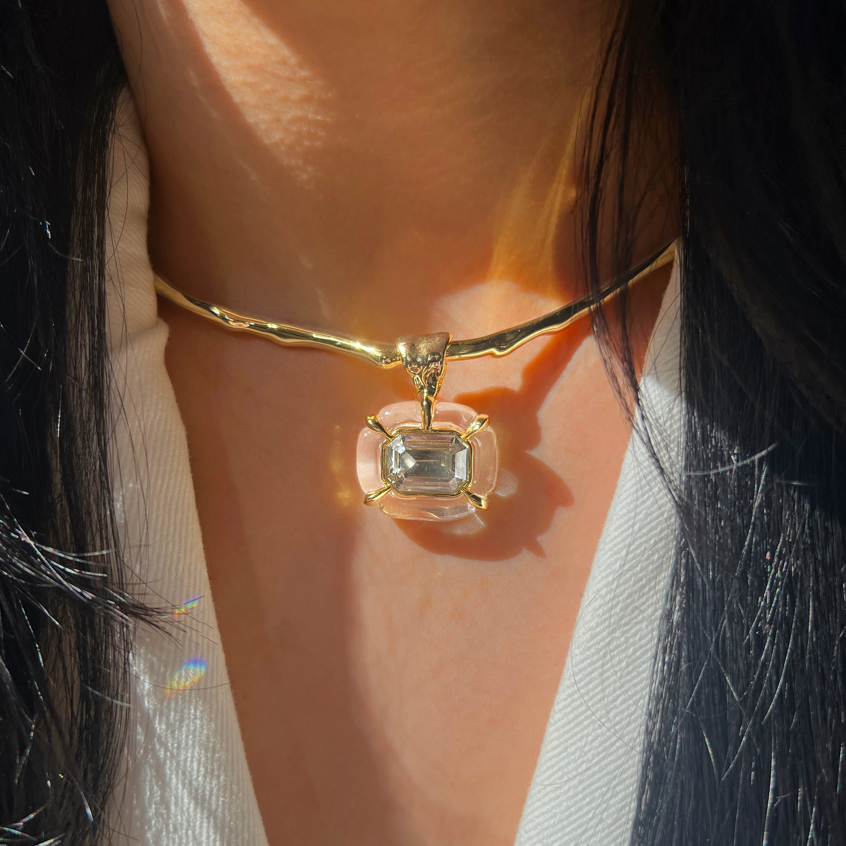 Sculpted Charm Choker Necklace - Image 2