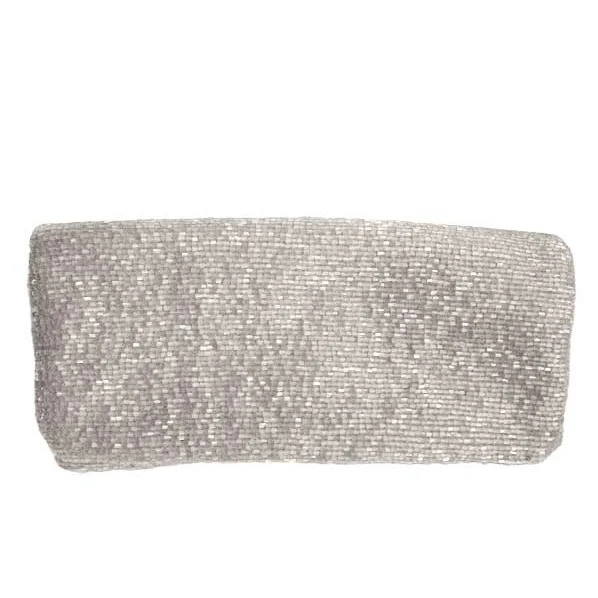 Silver Beaded Clutch - Image 3