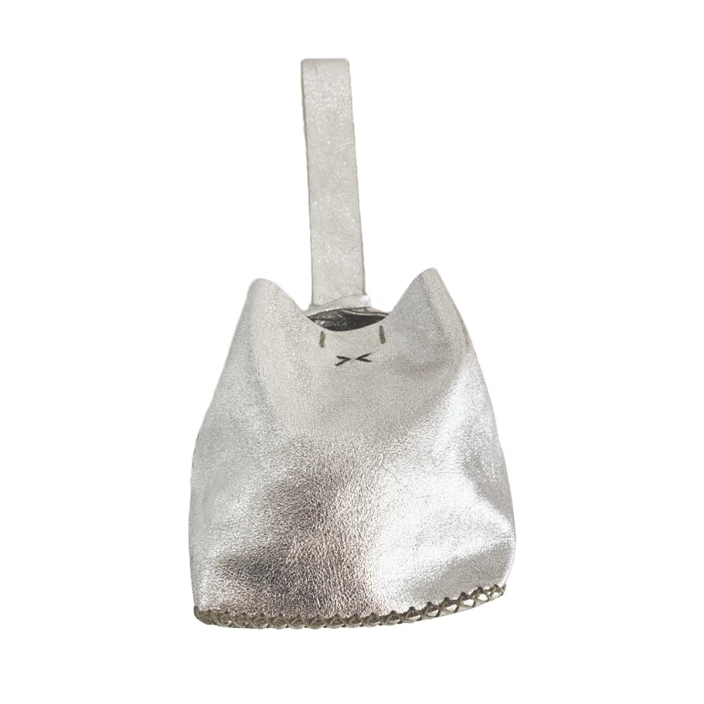 Silver Mini Bucket Bag