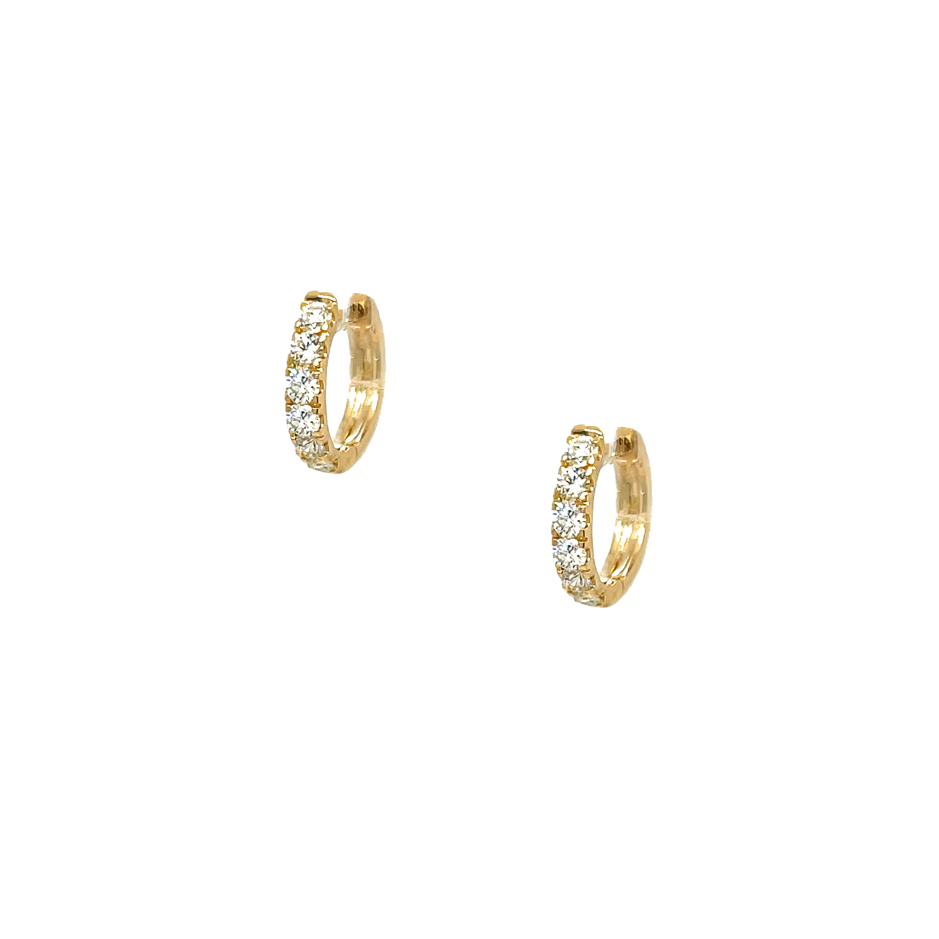Small Diamond Huggie Earrings