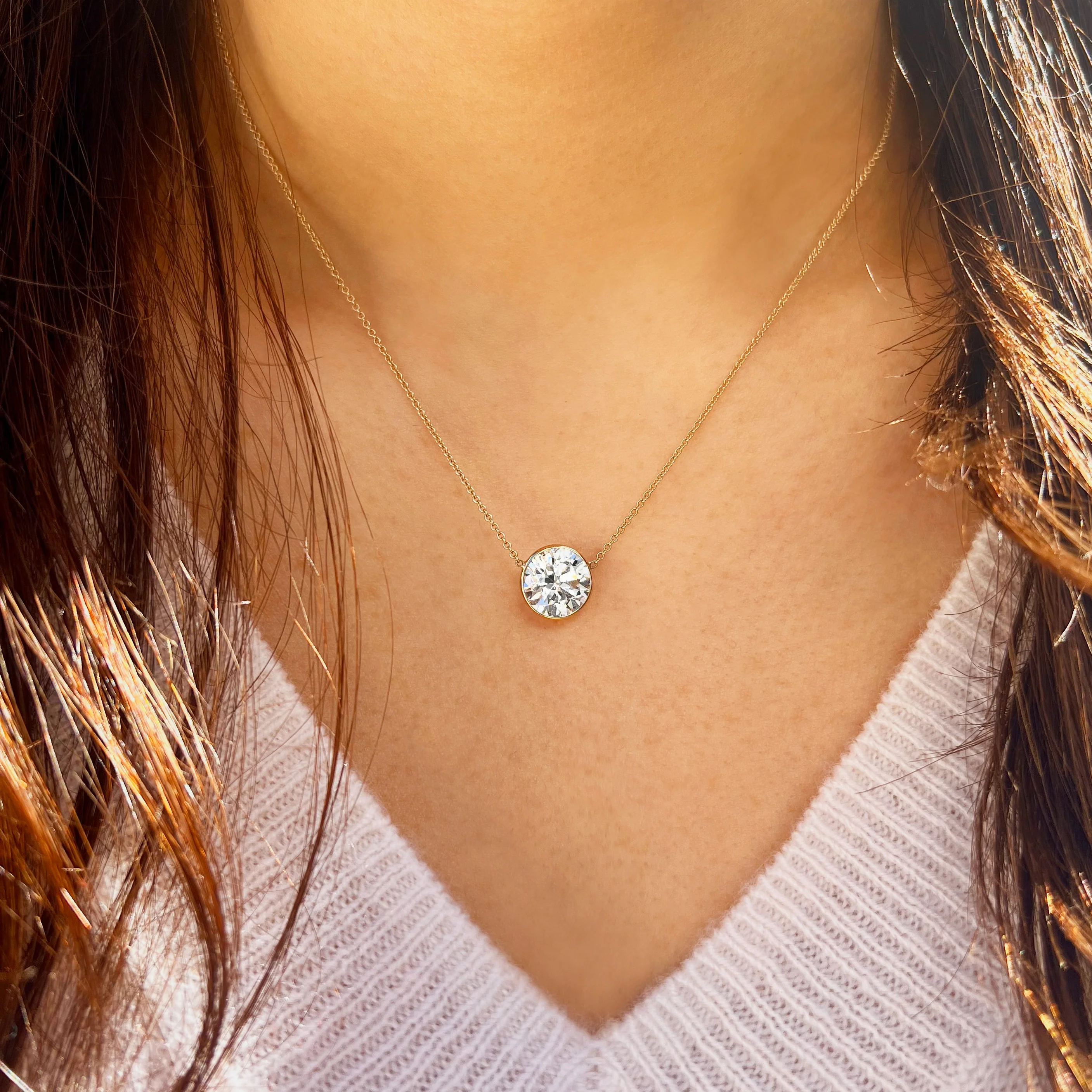 Large Solitaire Necklace - Image 2