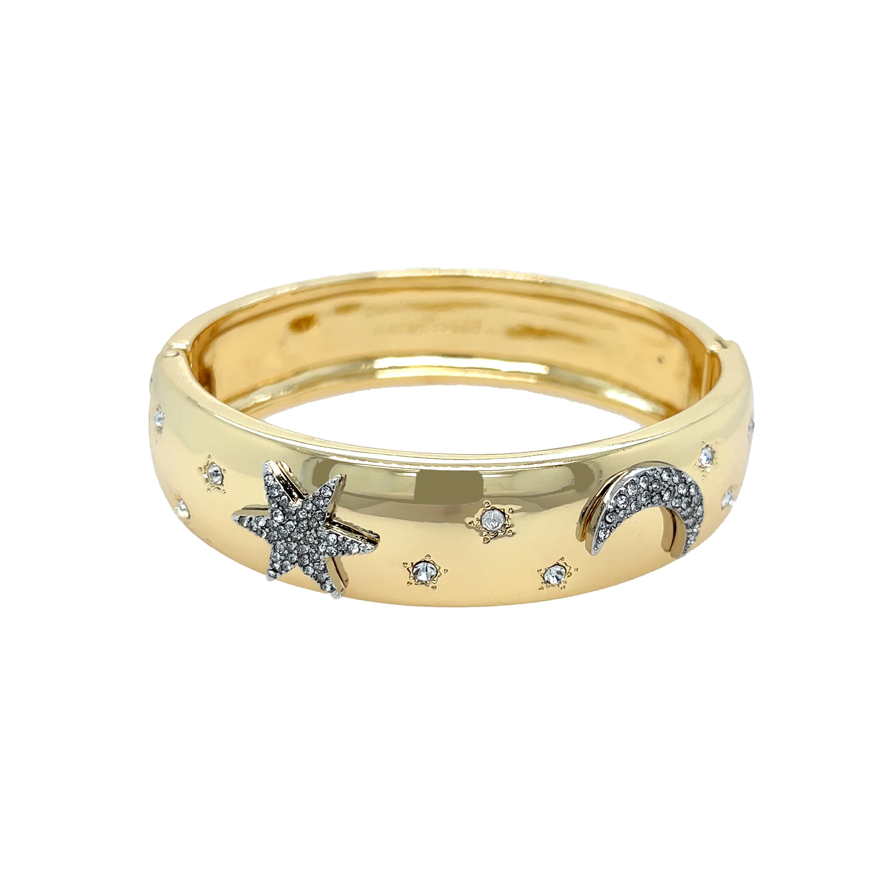 Star & Moon Bangle Bracelet