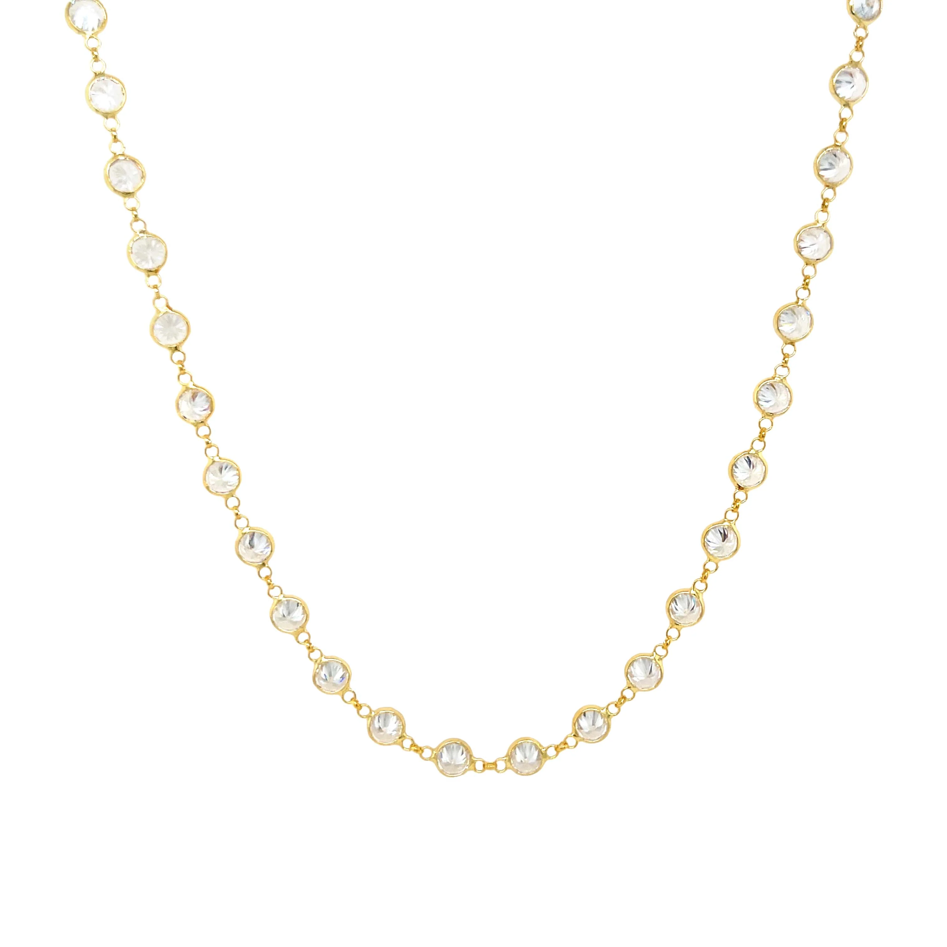 Bezel Station Necklace