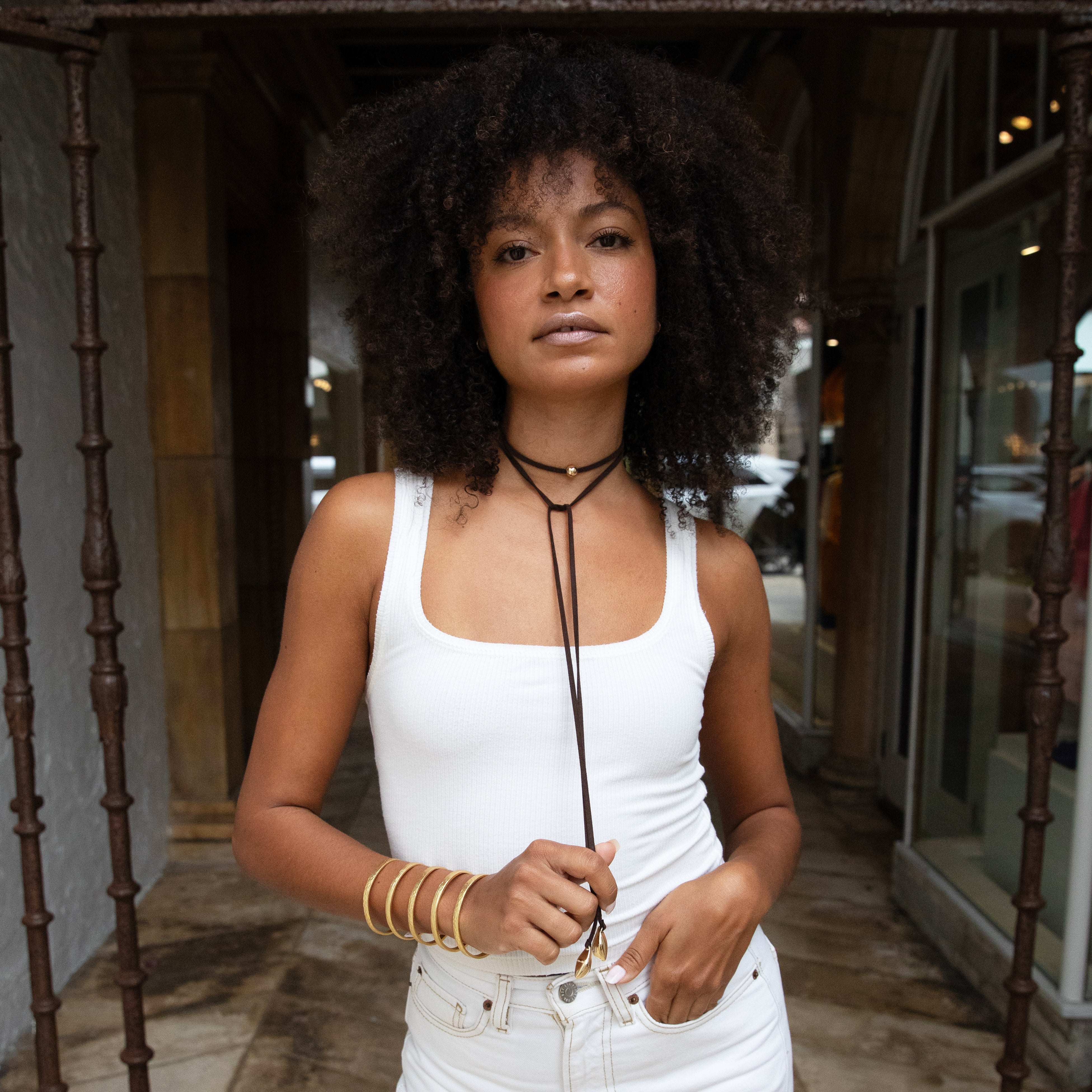 Suede Lariat Necklace - Image 2
