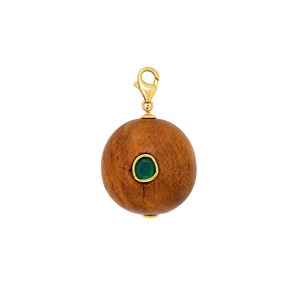 Teak Wood Ball Charm