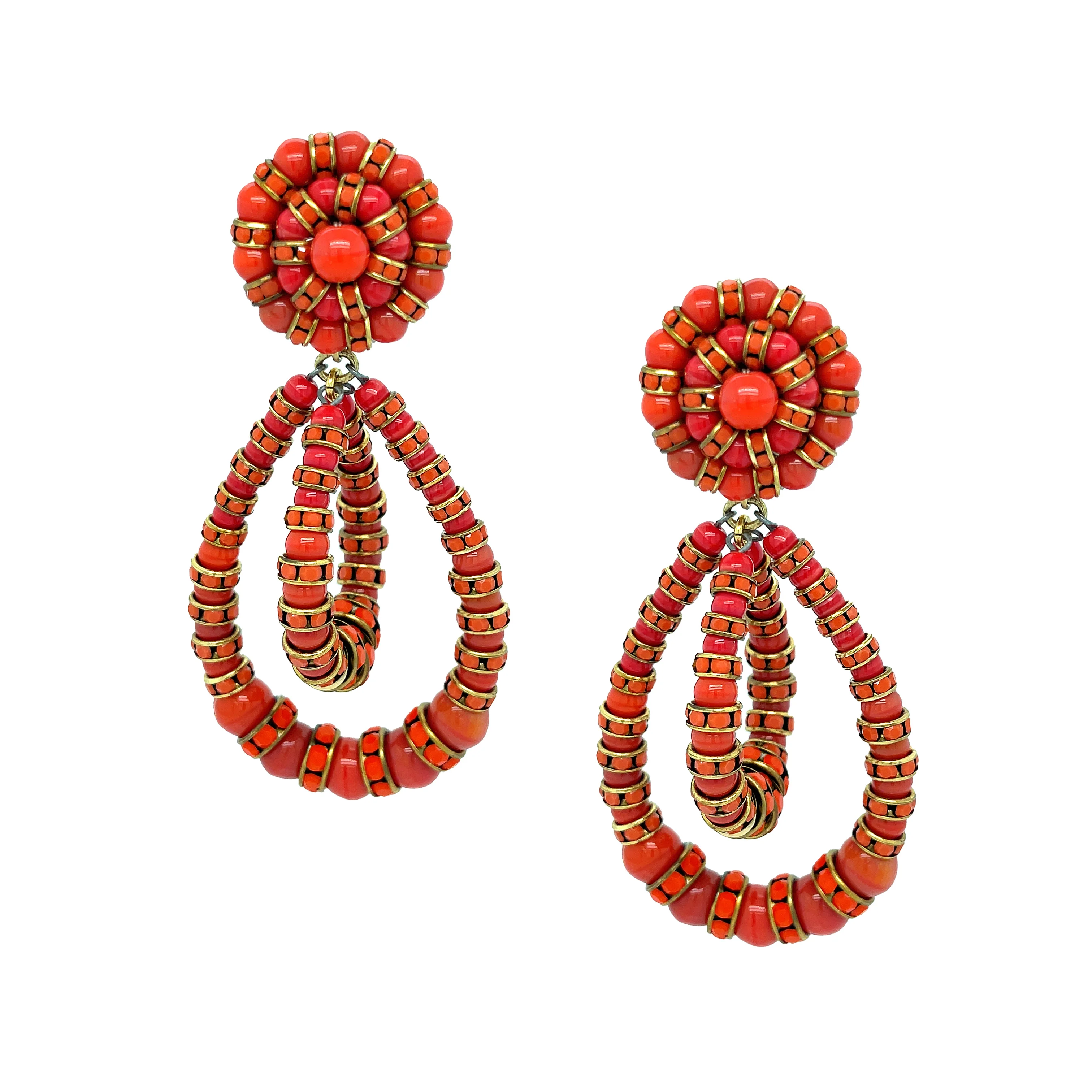 Teardrop Clip On Earrings