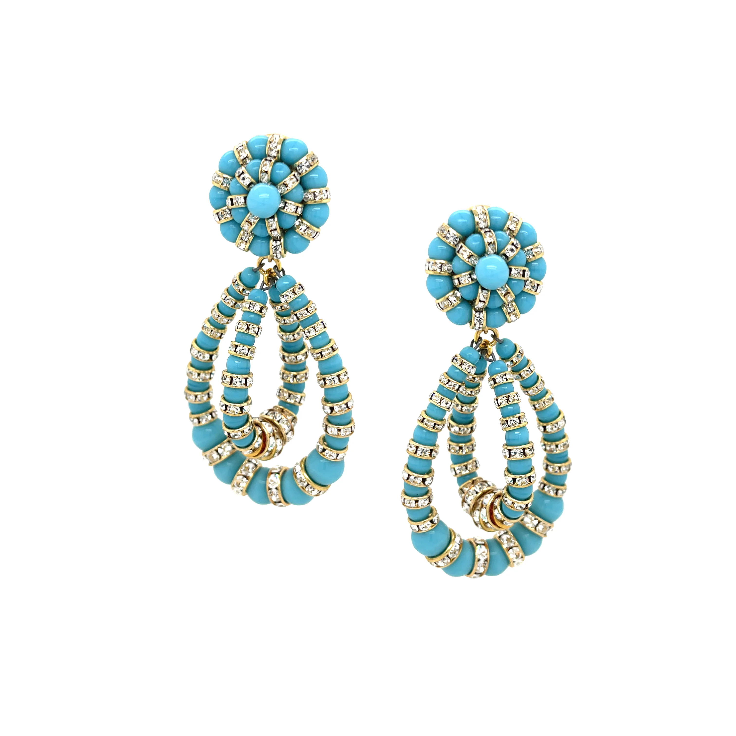 Teardrop Clip On Earrings