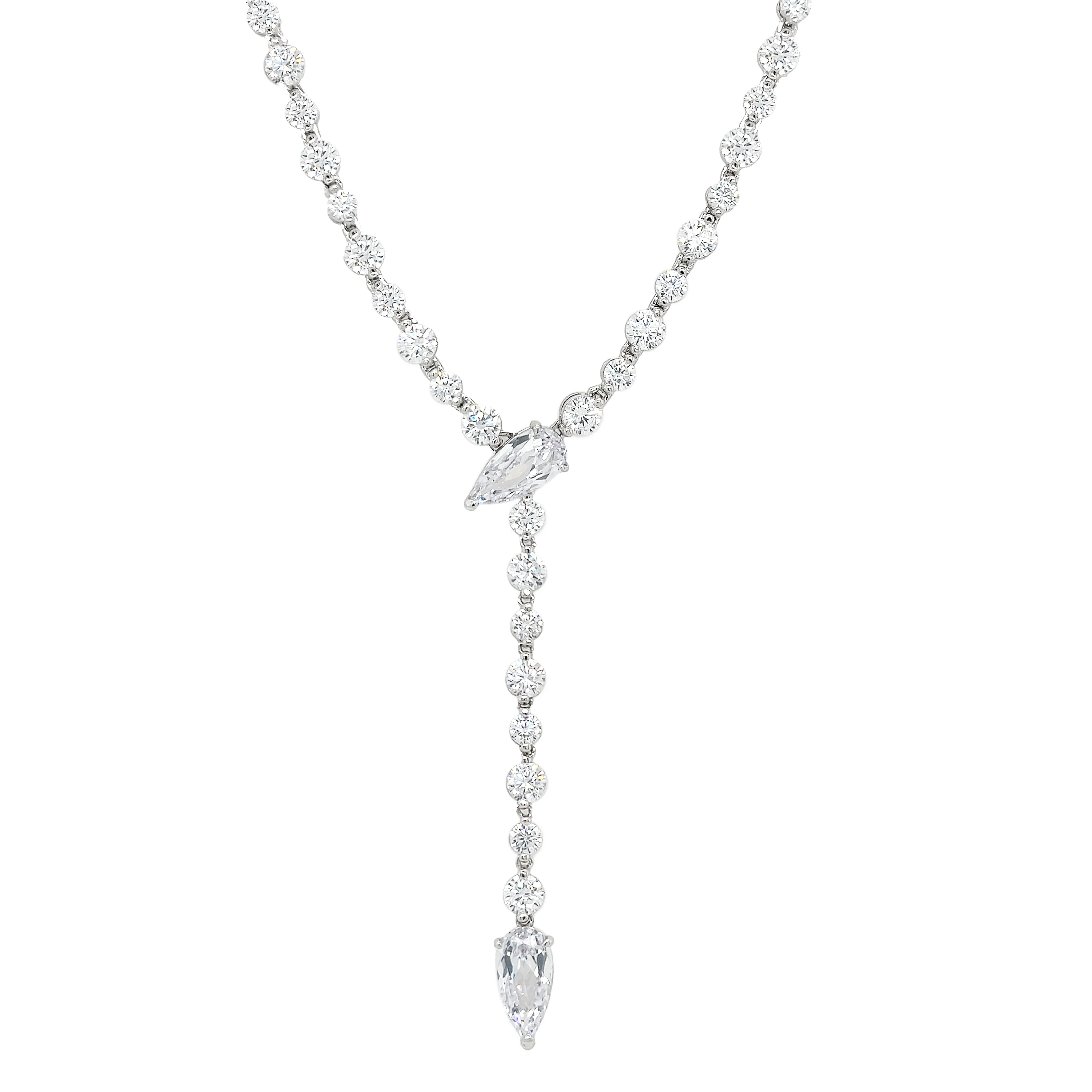 Tennis Drop Lariat Necklace