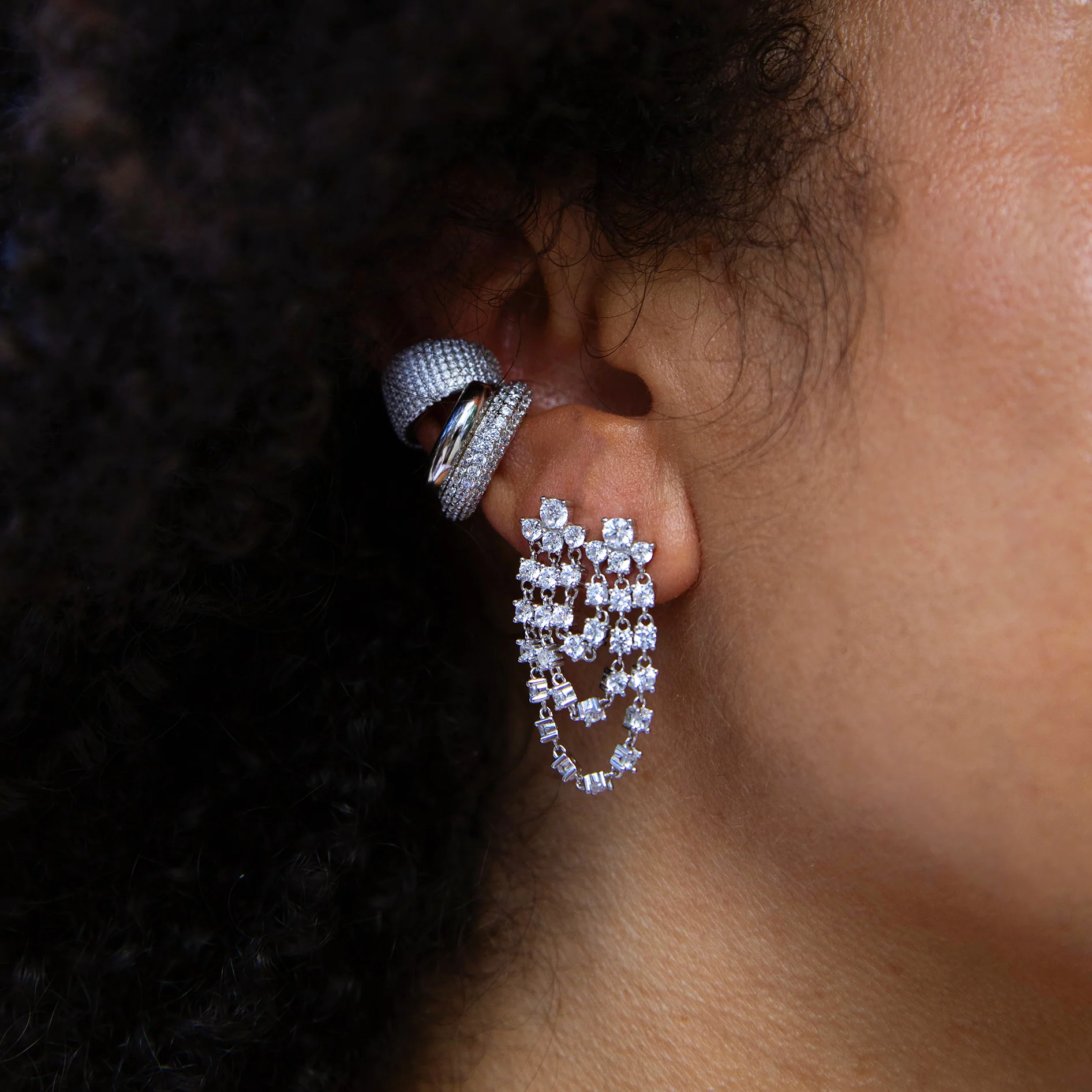 Thick Pave Ear Cuff - Image 2