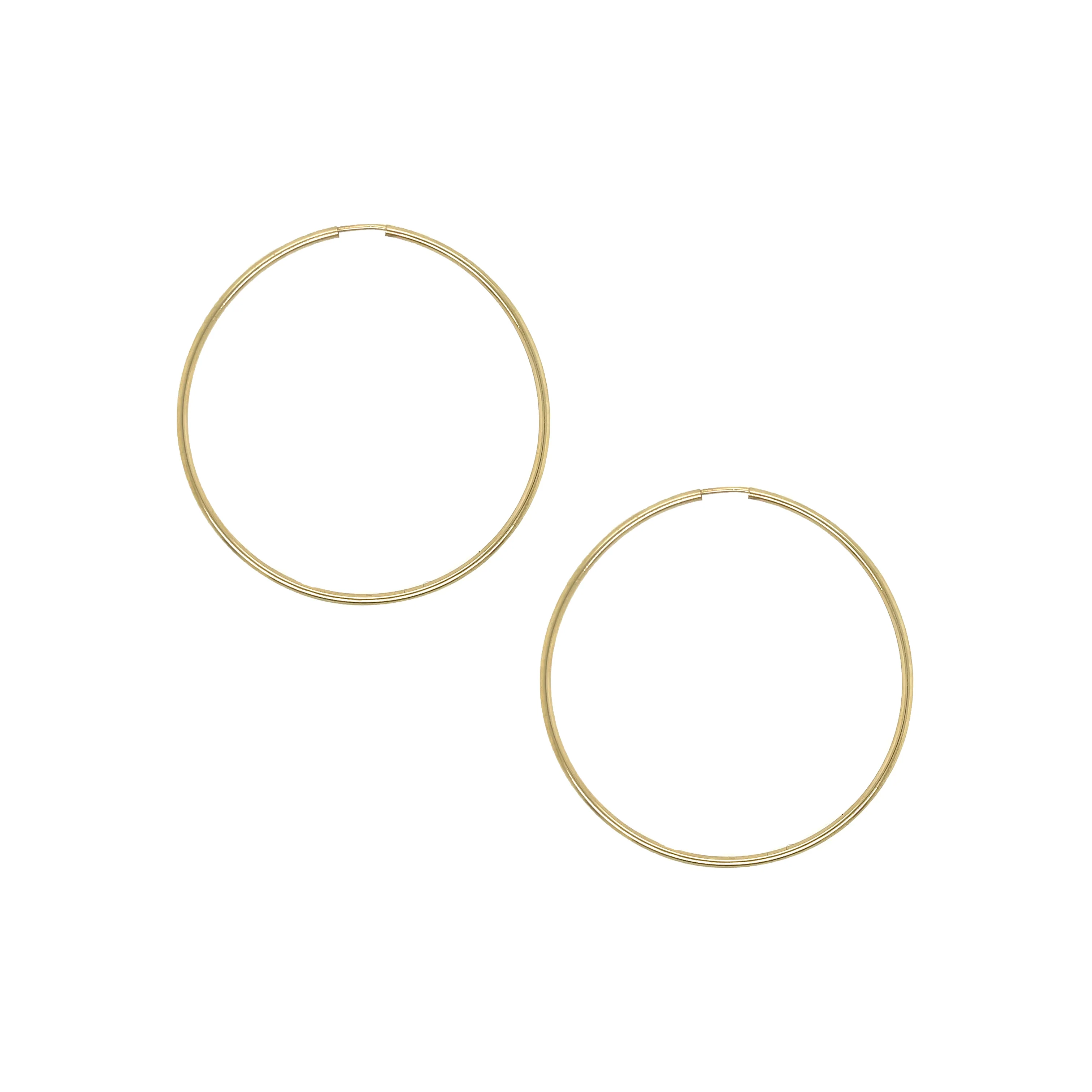 14K Gold Thin Hoop Earrings