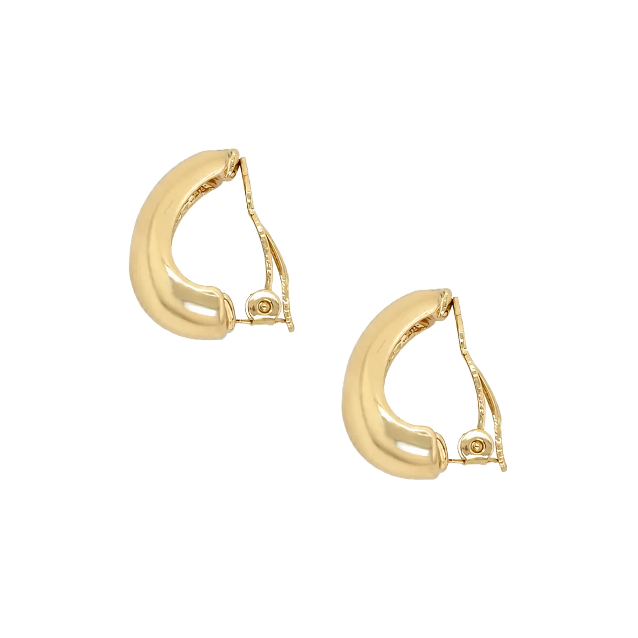 Triangle Hoop Clip On Earrings - Image 2