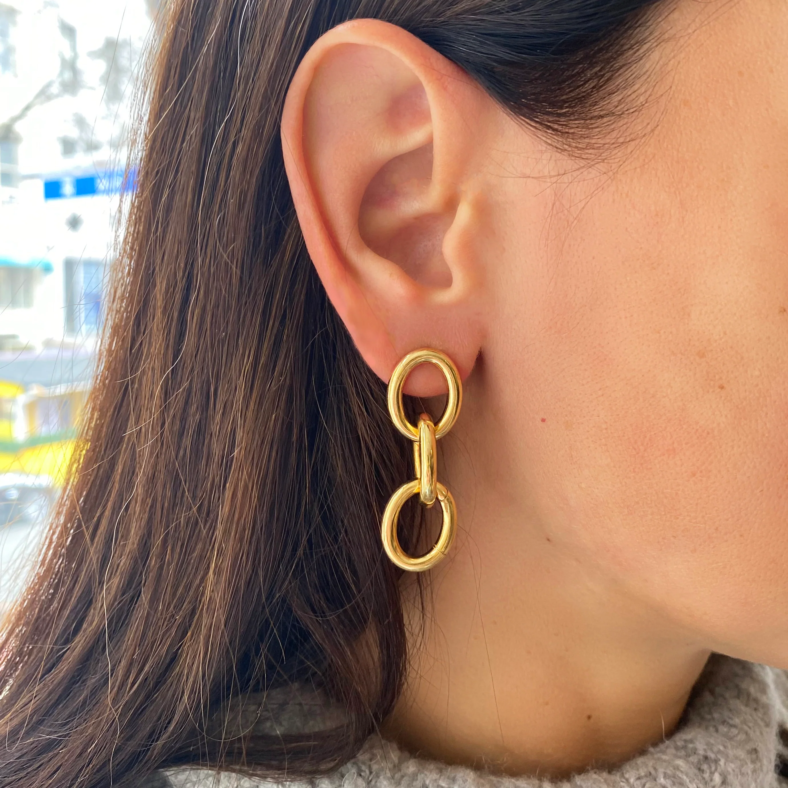 Triple Link Earrings - Image 2