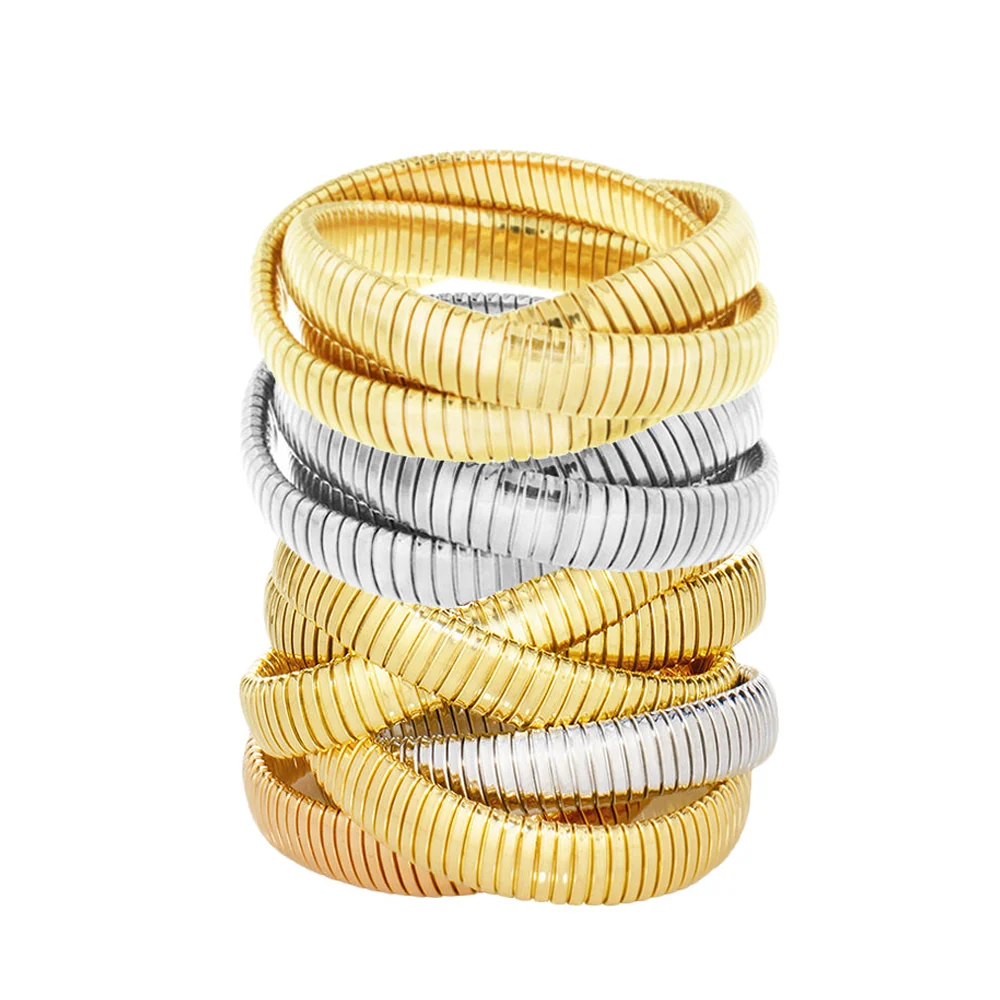 18K Gold Triple Strand Bracelet - Image 4