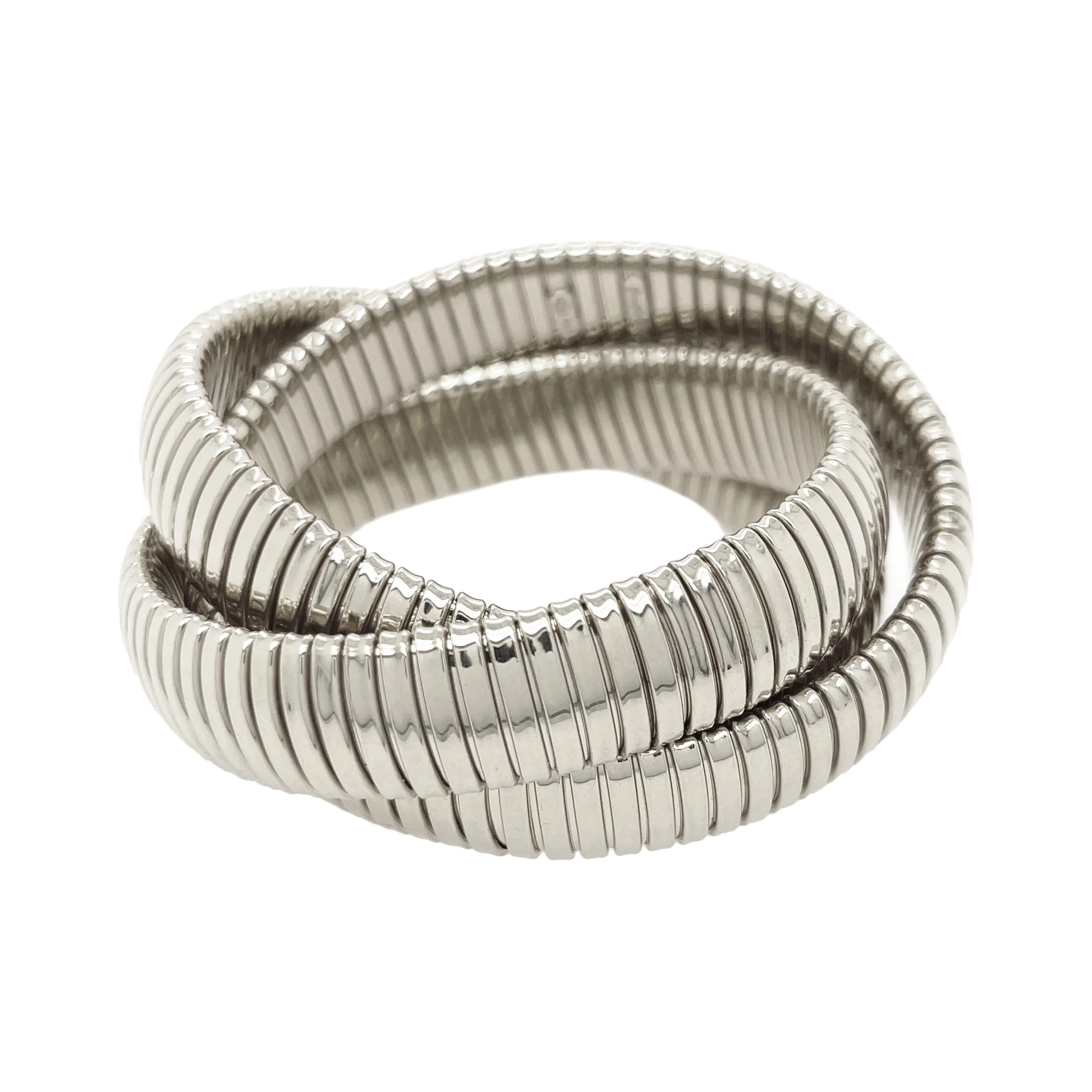 Triple Strand Bracelet White Gold - Image 2