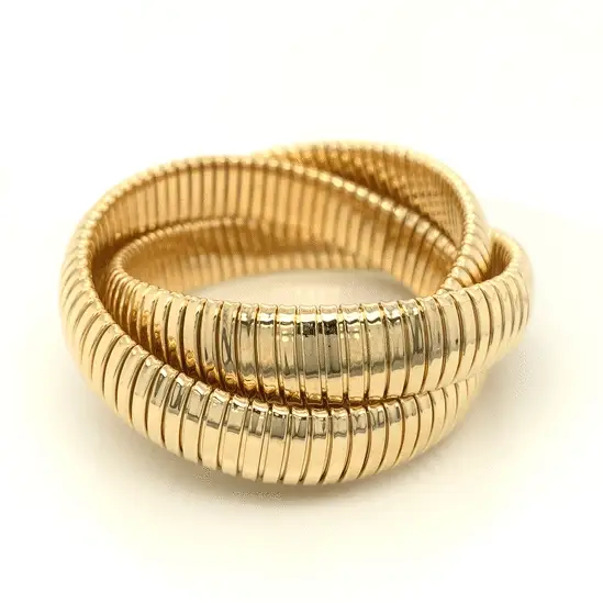 Triple Strand Bracelet Yellow Gold
