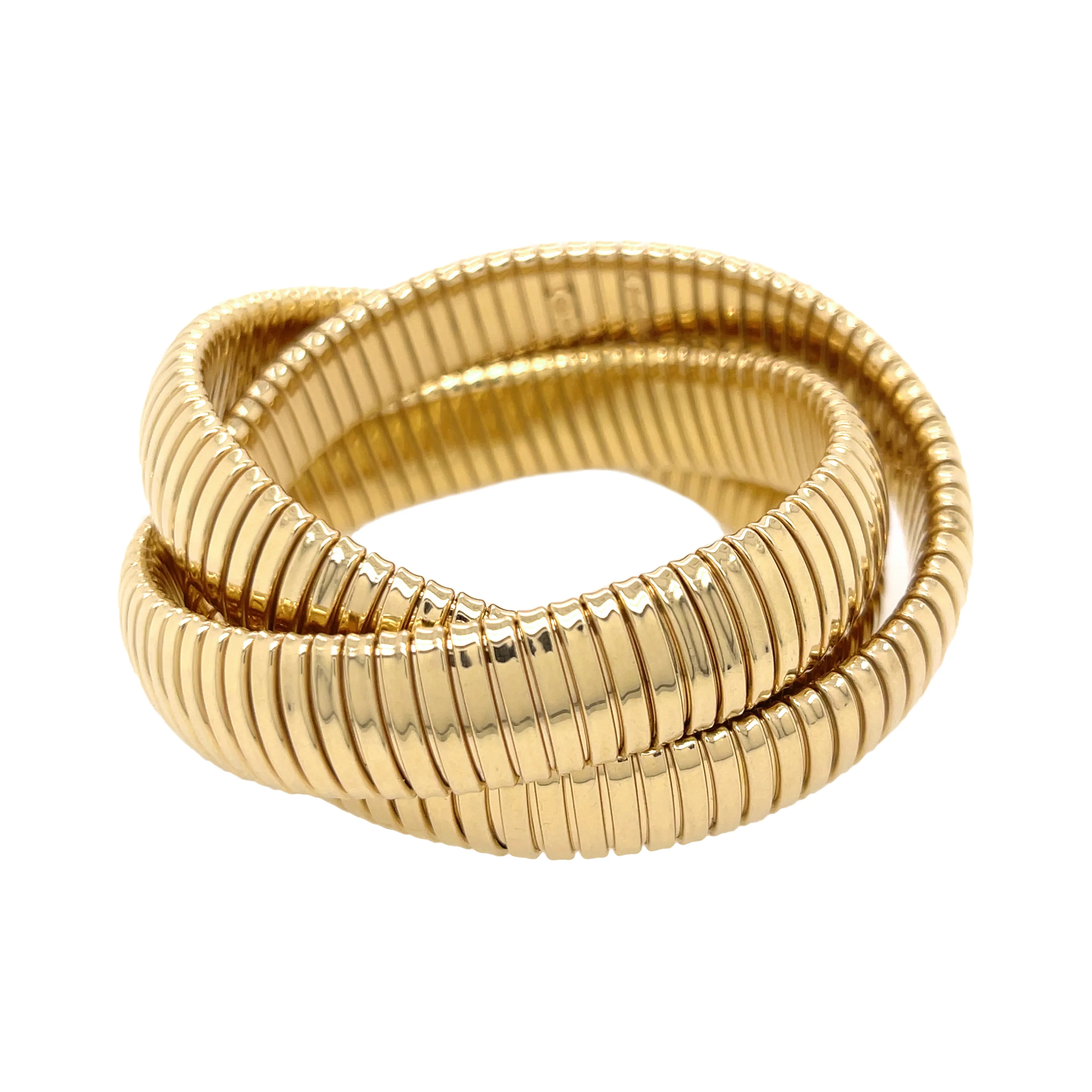 Triple Strand Bracelet Yellow Gold - Image 2