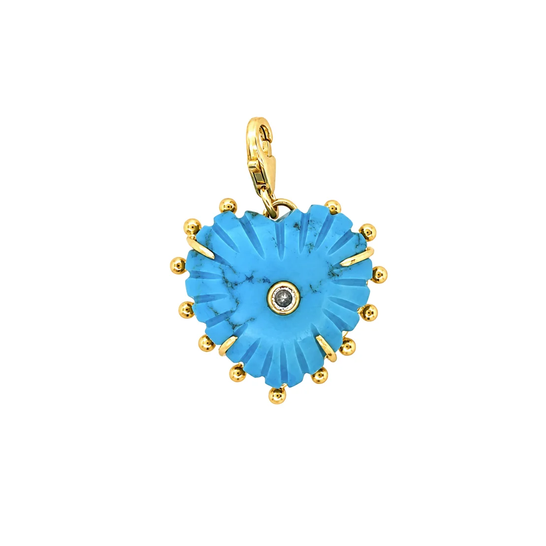 Tuqruoise Heart Charm